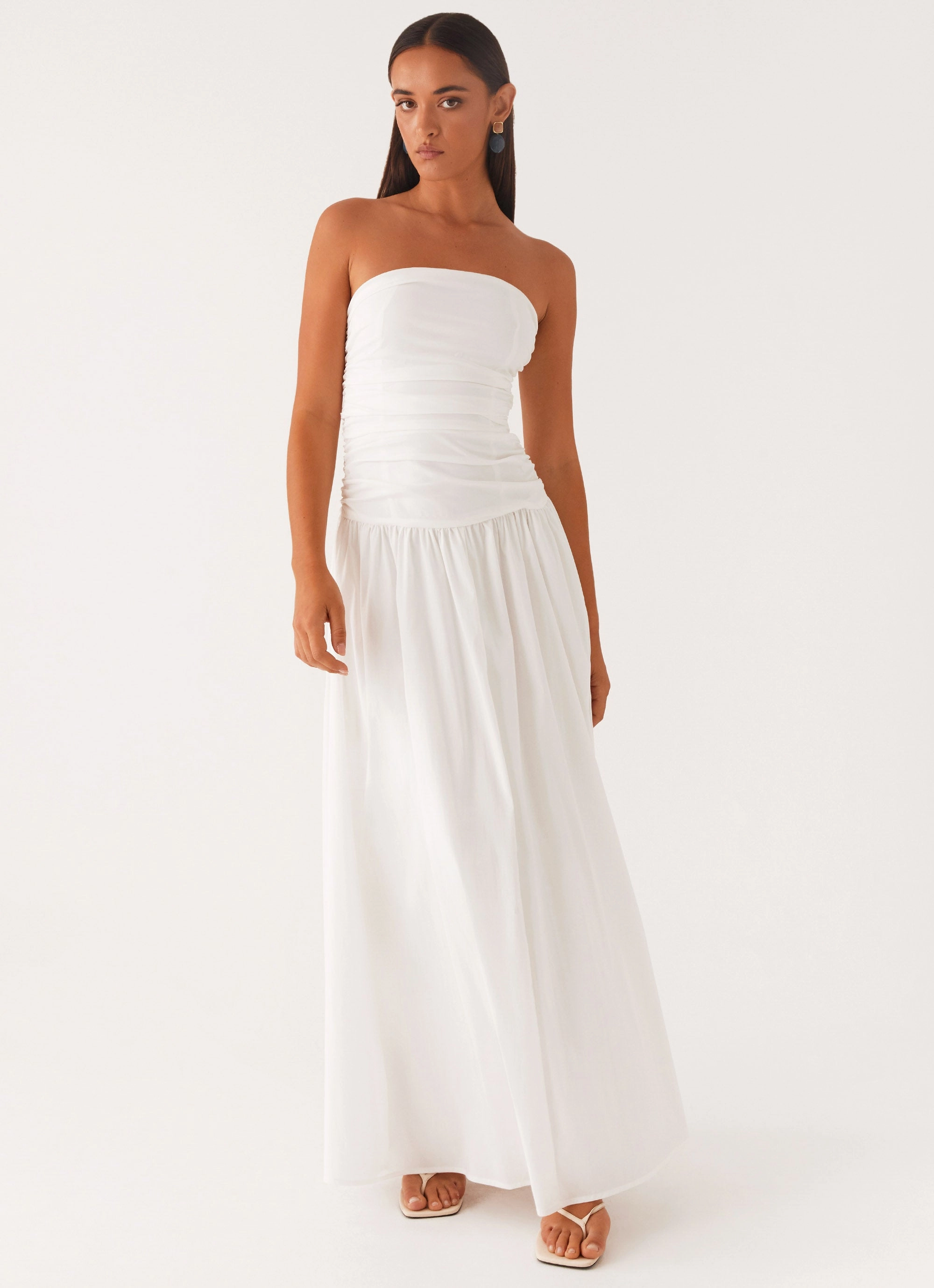 Carmel Maxi Dress - White Travel-Pack