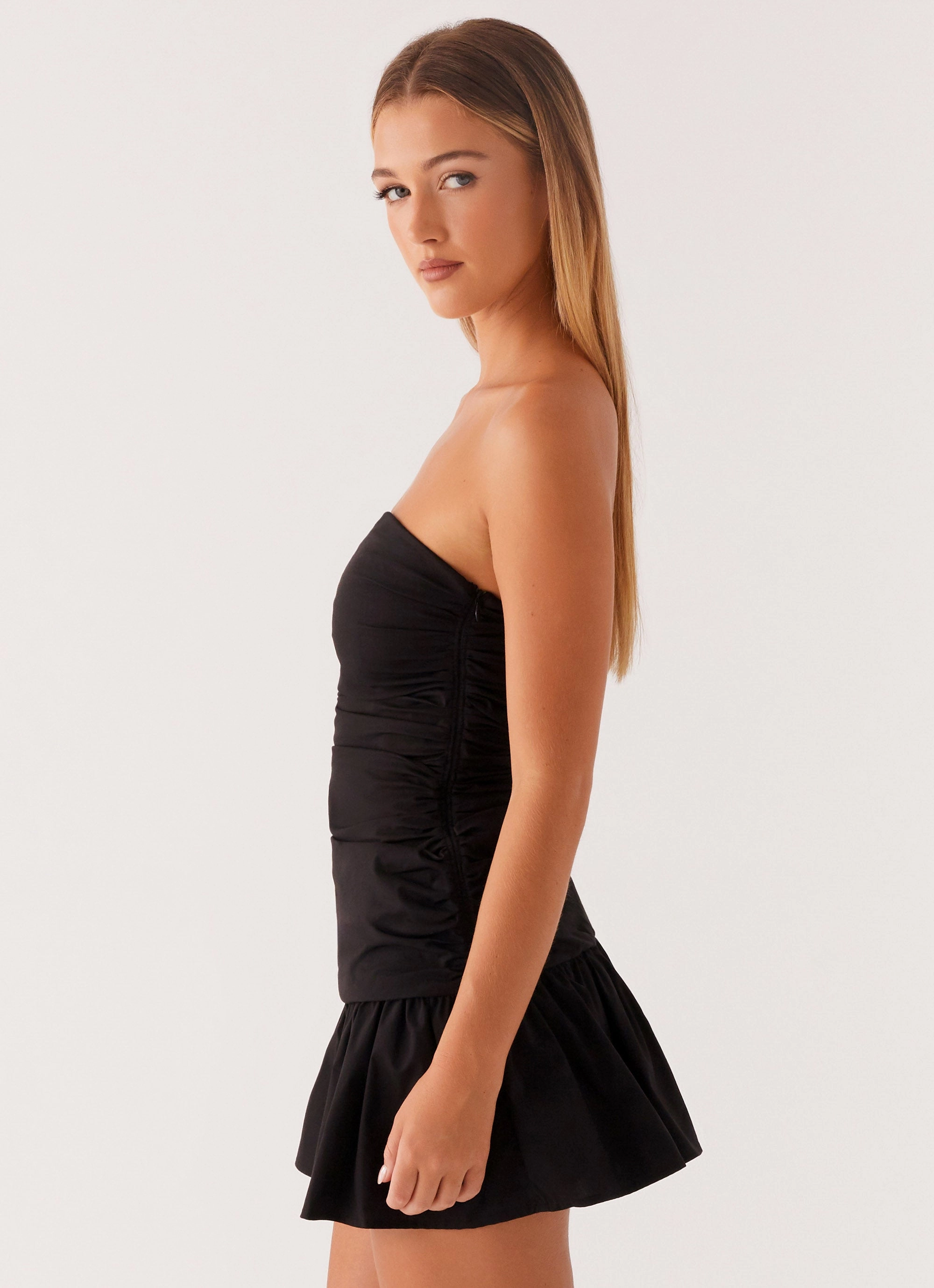 Smart Vibe Lounge Base Carmel Mini Dress - Black