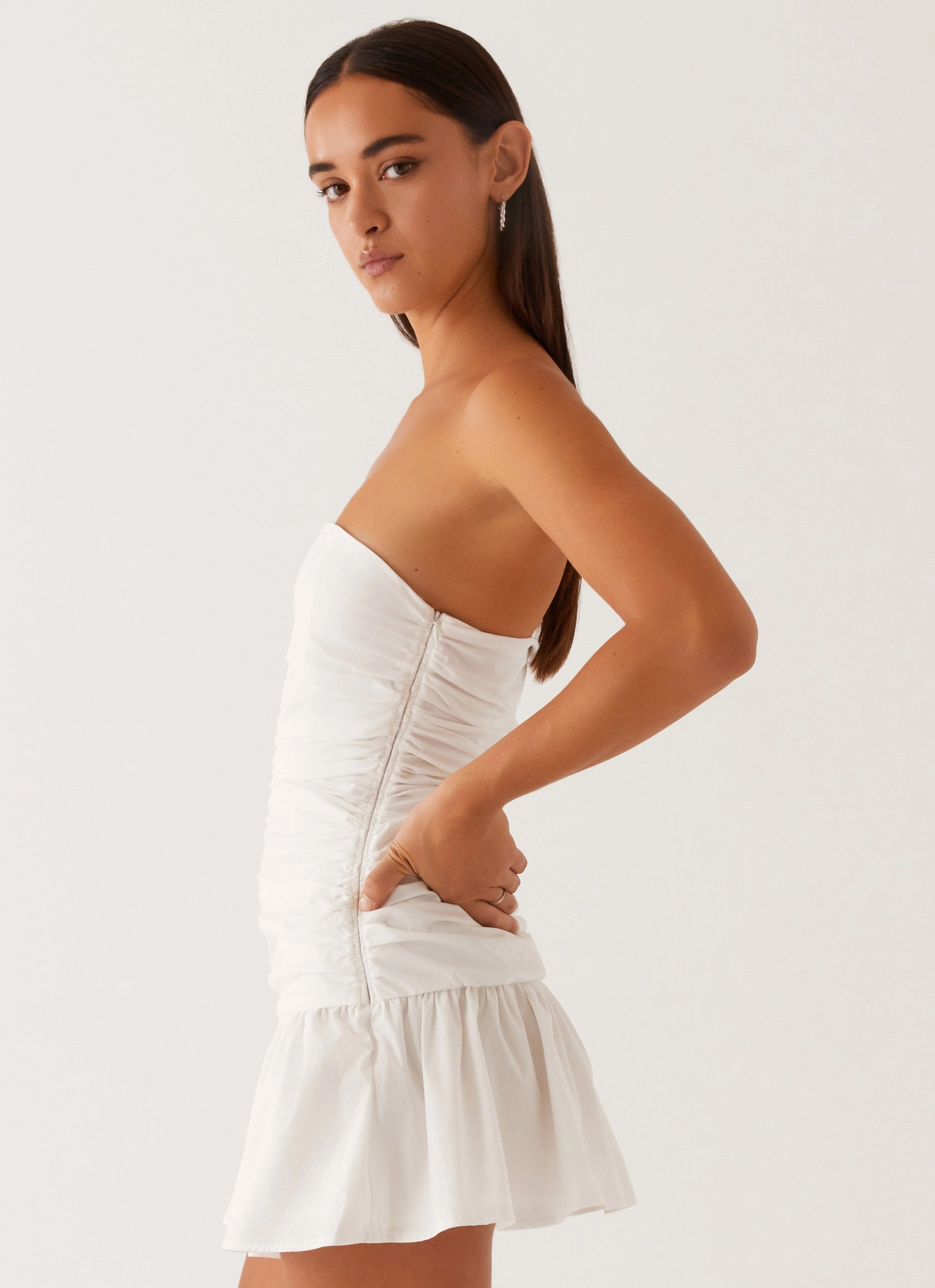 Carmel Mini Dress - White Evening Event