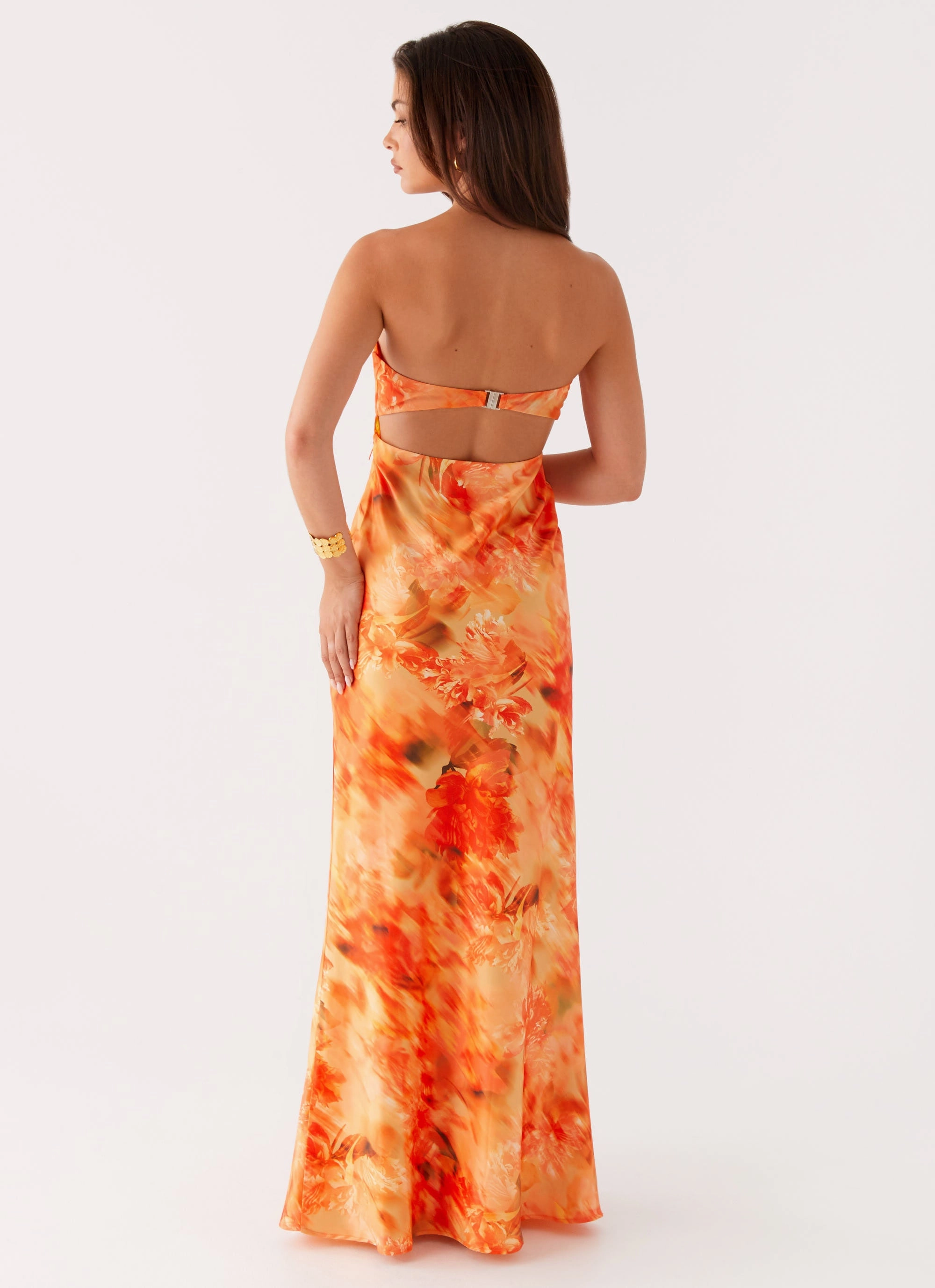 Carmen Maxi Dress - Sunset Floral Bright Appeal UVProtectiveLayer