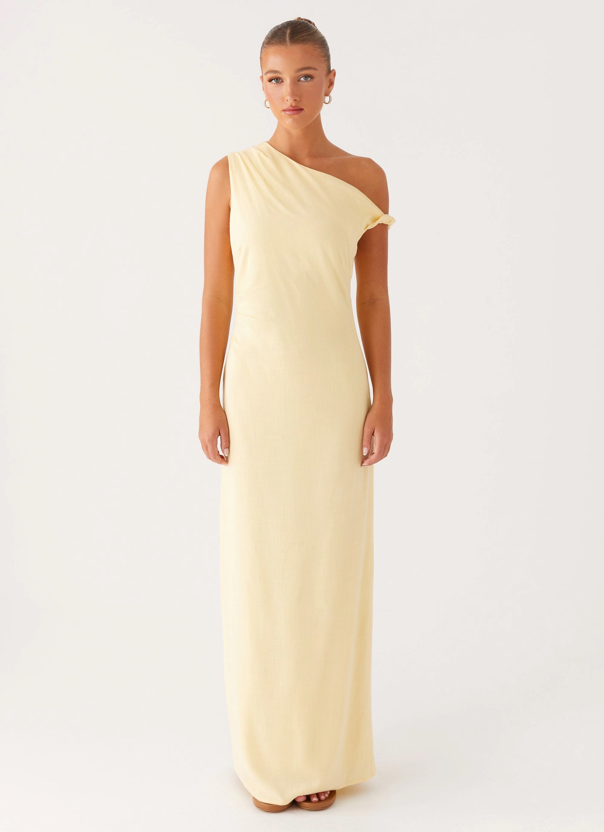 Rhinestone-Detail Mckenna Maxi Dress - Yellow