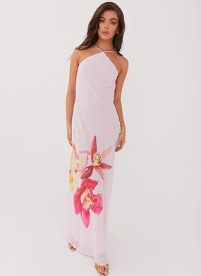 Blossom Hearts Maxi Dress - Pink Peony Sustainable-Lining Luxe Look