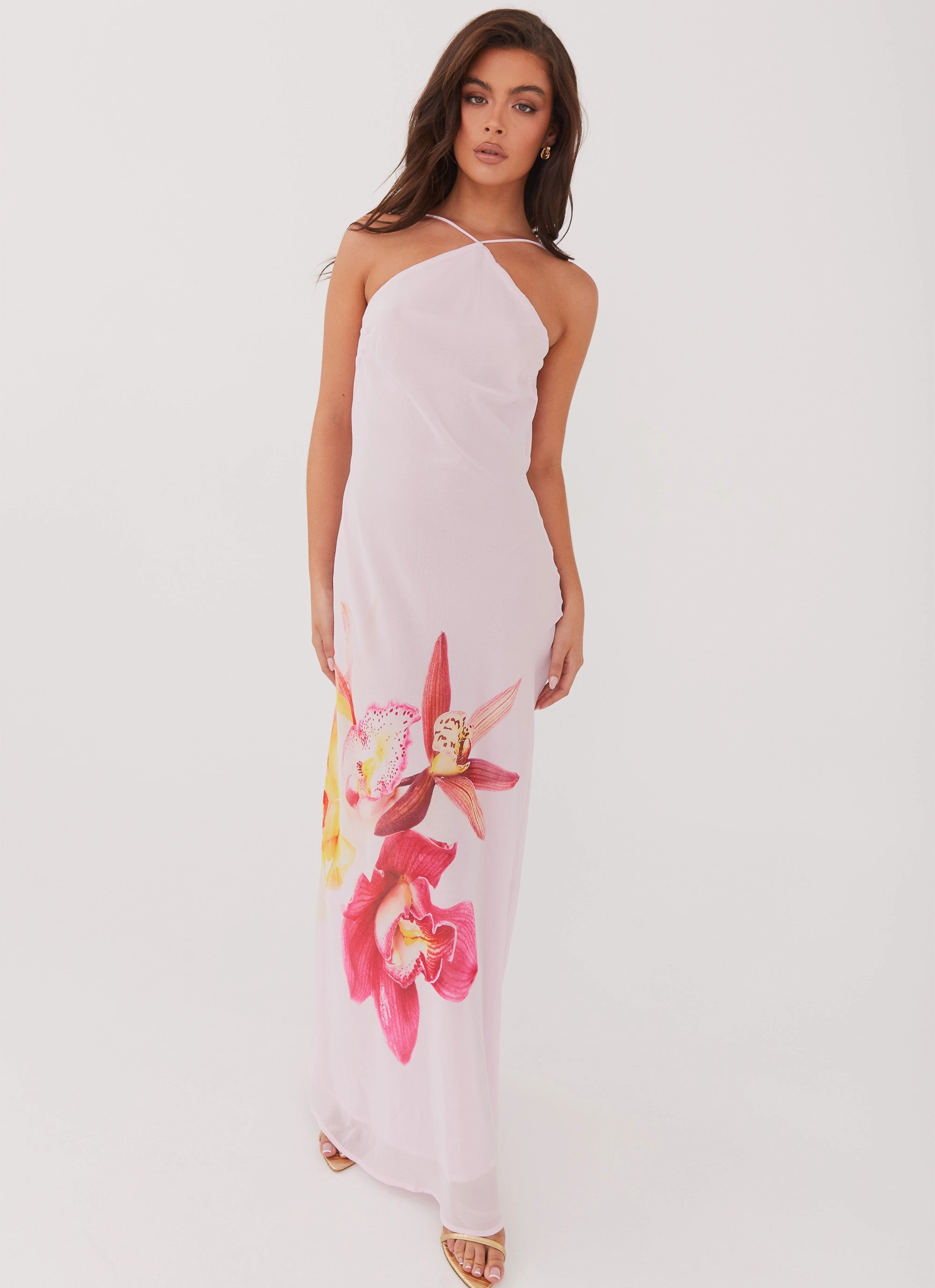 Blossom Hearts Maxi Dress - Pink Peony Sustainable-Lining Luxe Look