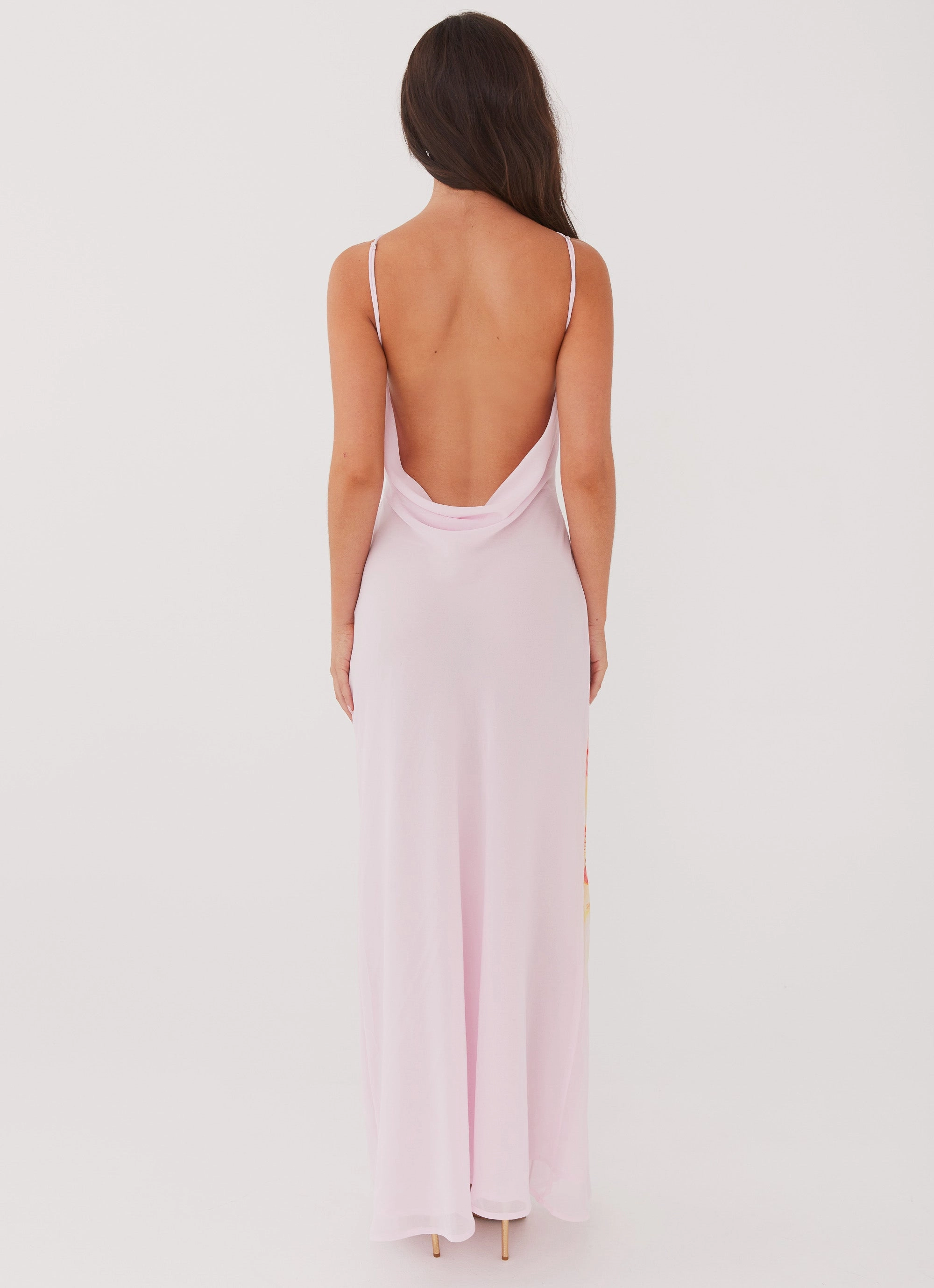 Relaxed-fit Outfit Boost Blossom Hearts Maxi Dress - Pink Peony