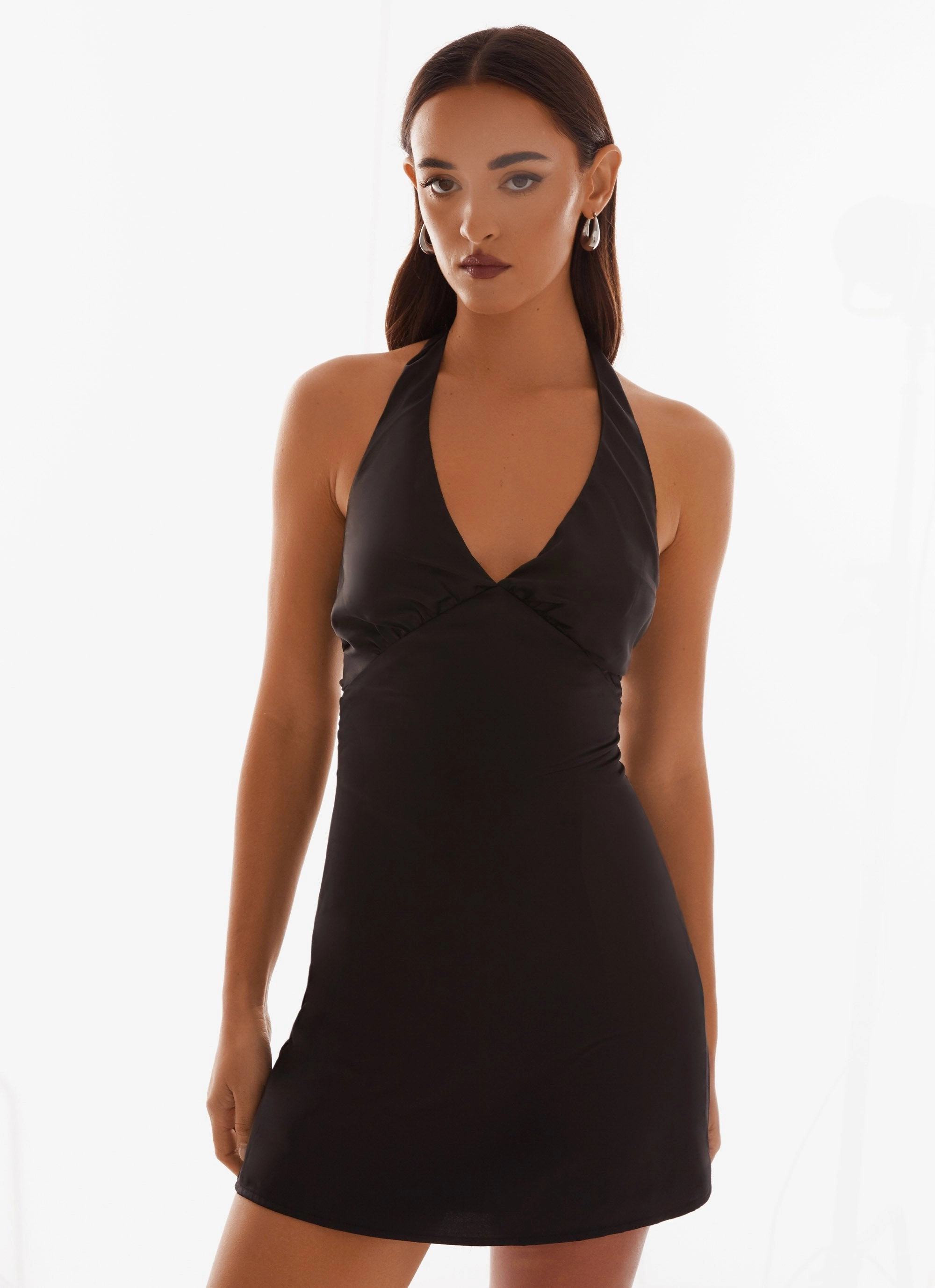 Heavy Hearted Mini Dress - Black Lounge Outfit