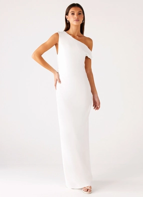 Mckenna Maxi Dress - White loose silhouette Seasonal Essential