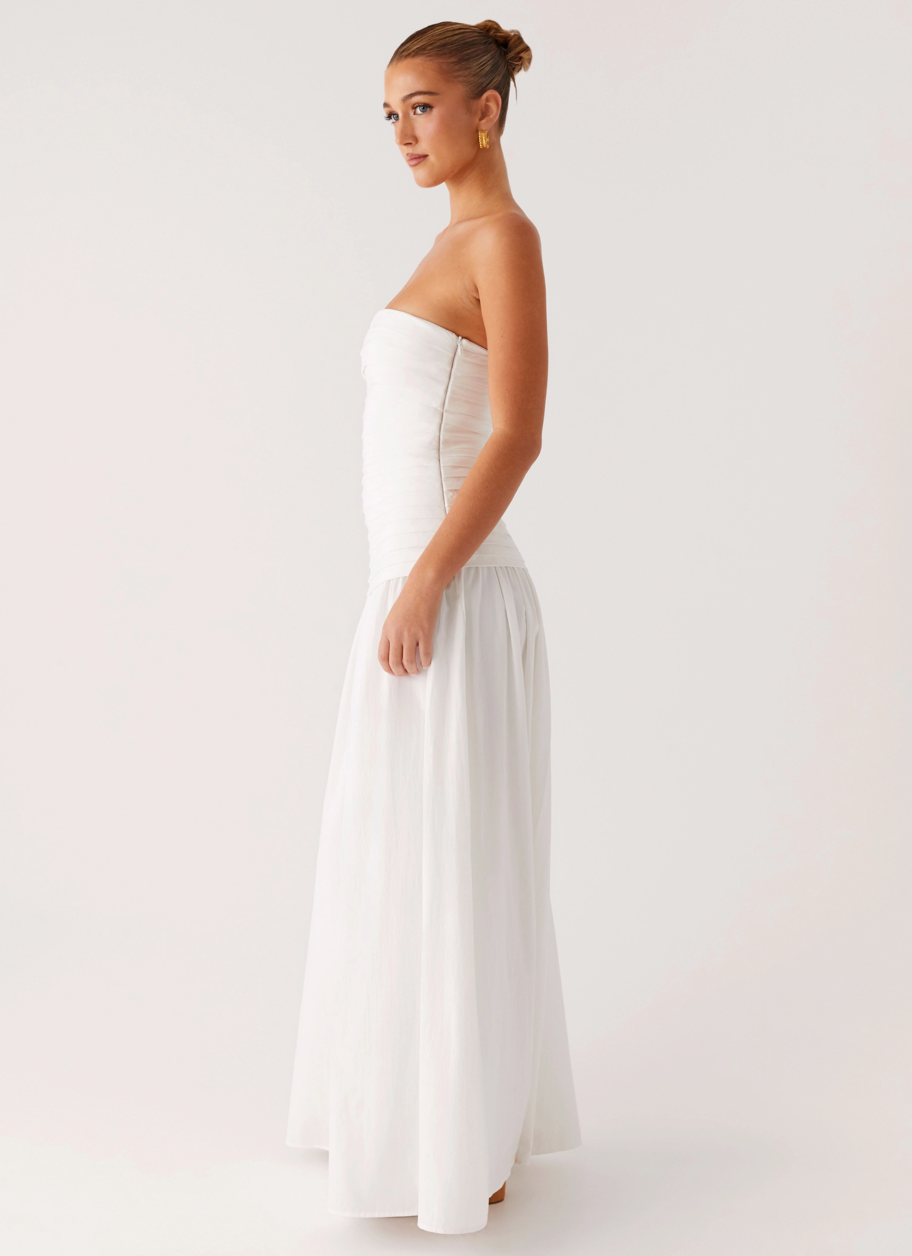 One-Shoulder Tyrah Maxi Dress - White