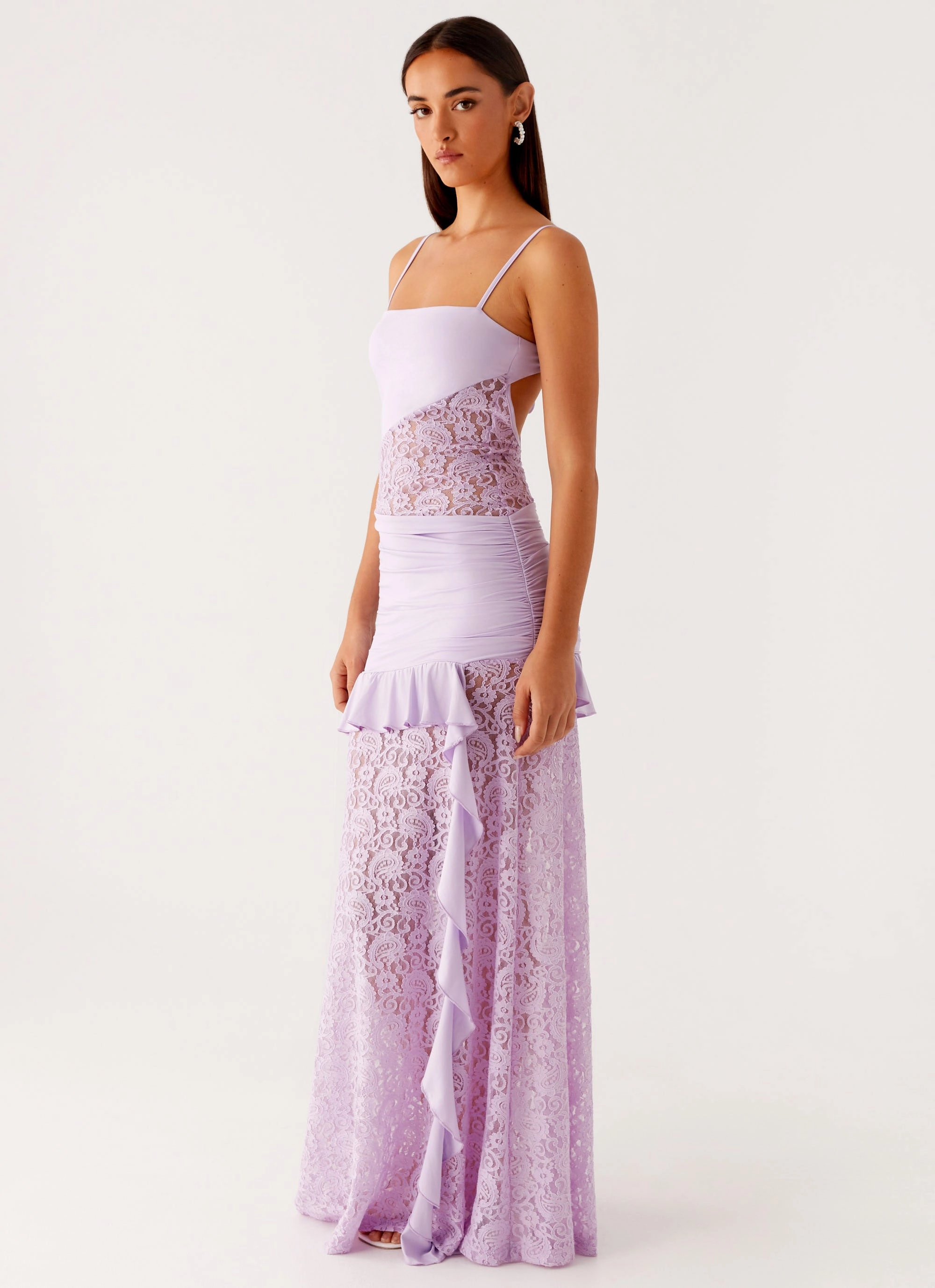 Drape Wave New Romance Maxi Dress - Lilac