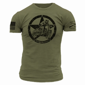 Comfy Performance Wear Street Comfort Style The Liberator T-Shirt - Military Green