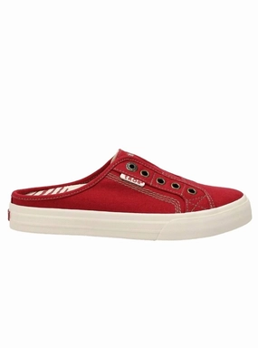 Women's Ez Soul Canvas Shoe In Red Jogging Chill Fit Footwear