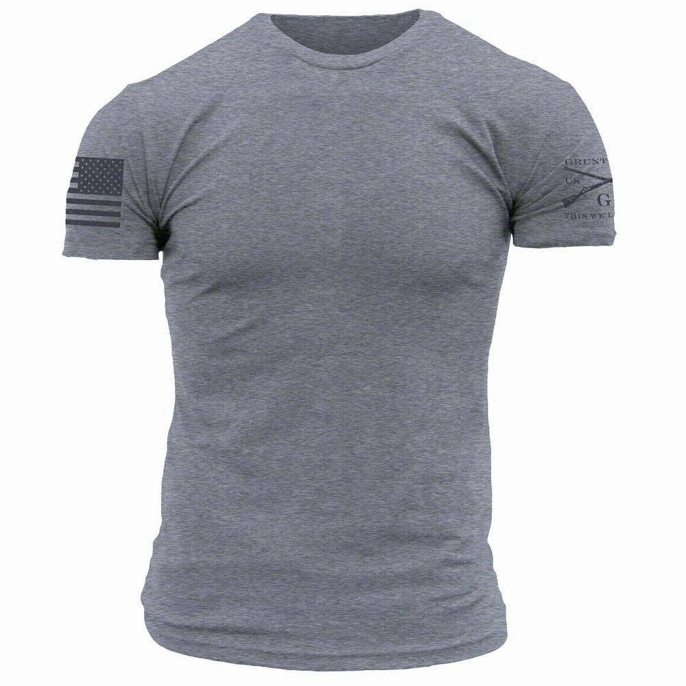 Basic T-Shirt - Dark Heather Grey Basic Layer Sleek Performance