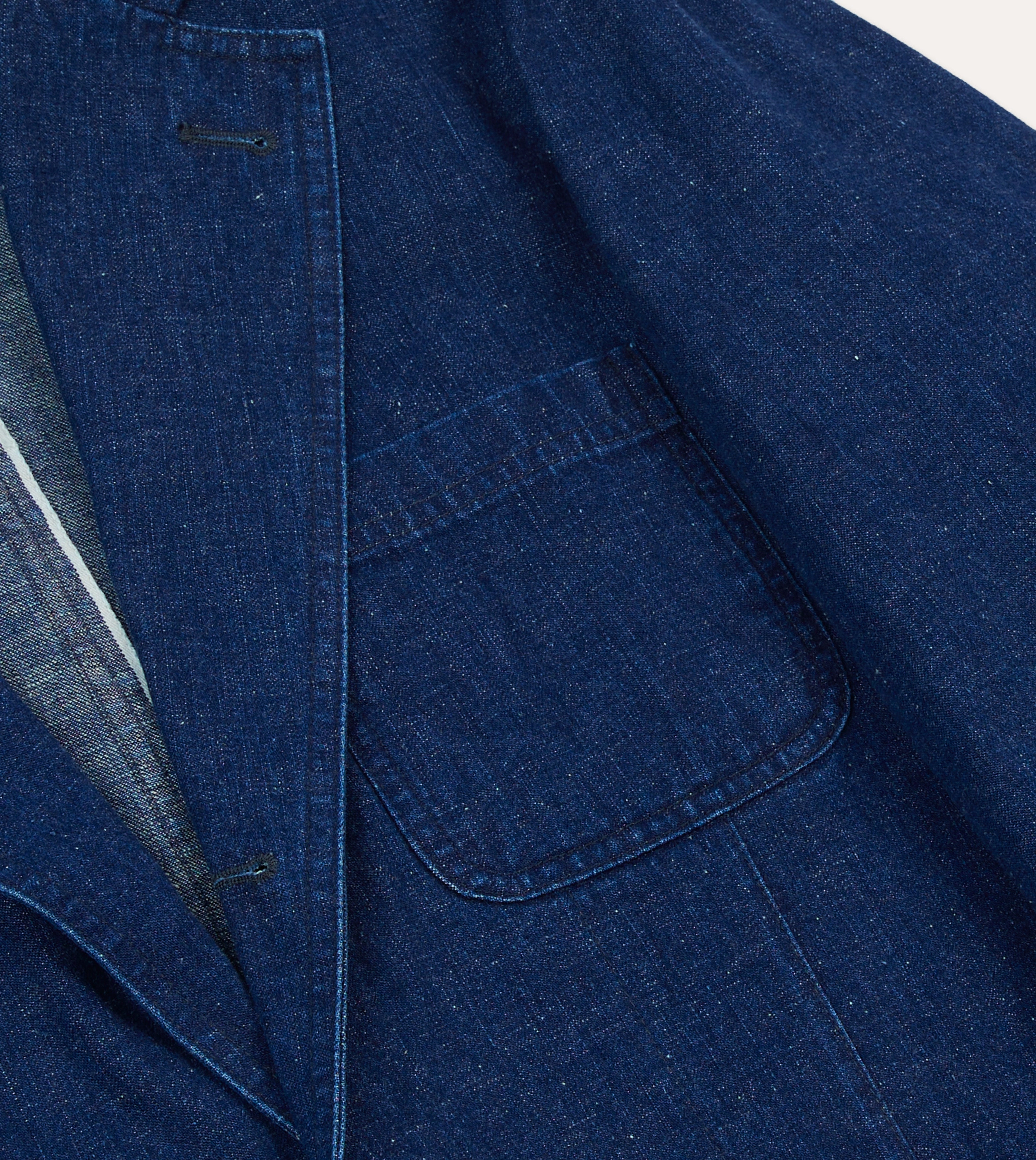 Indigo Cotton-Linen Games Blazer Mk. I Sleek Layering Sharp Design