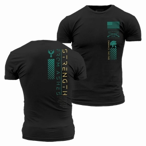 Strength From Ashes T-Shirt - Black Vibrant Colors