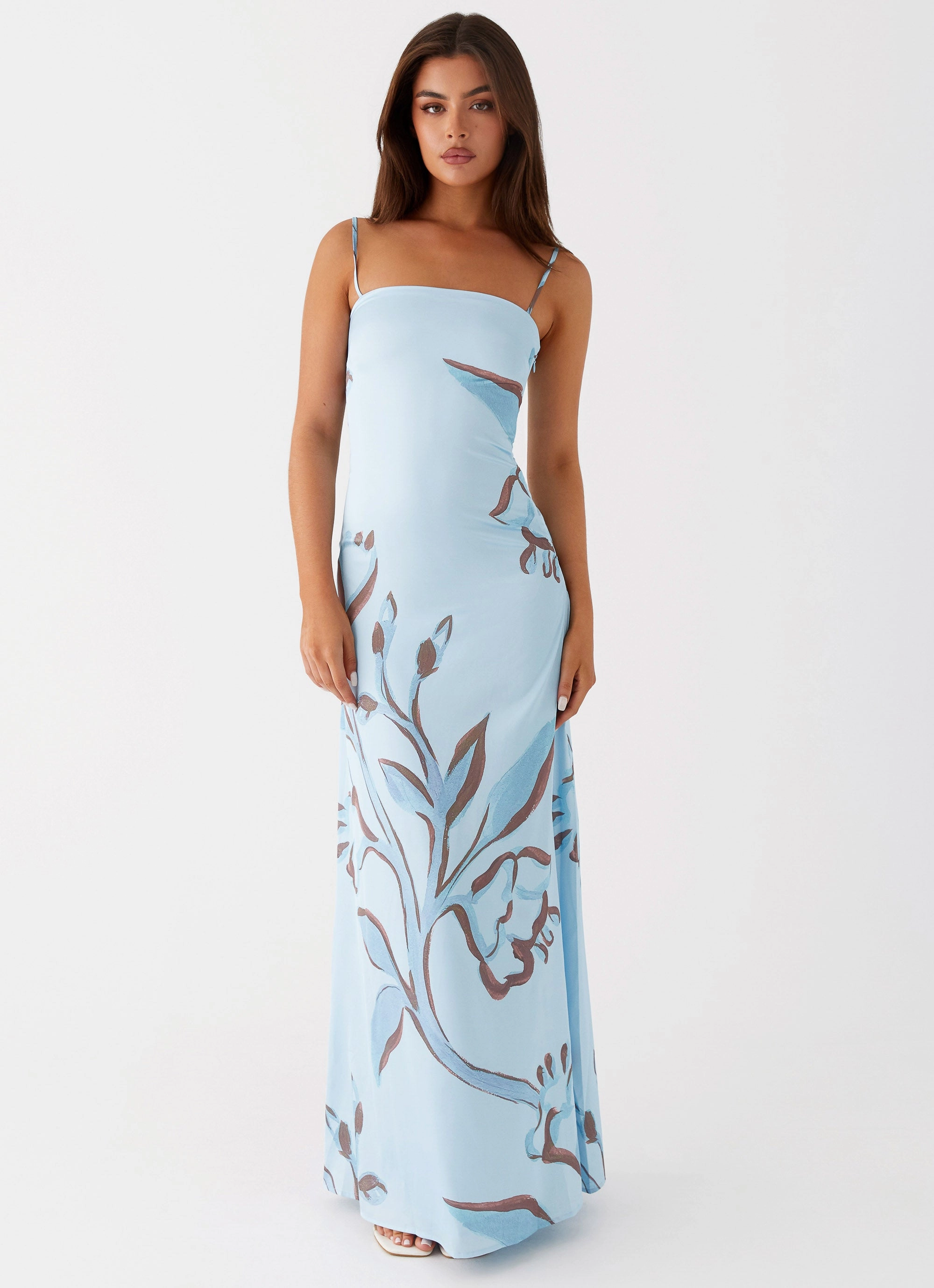 Airy Fit Trendy floral dress Aster Bloom Maxi Dress - Blue Floral