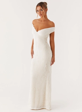 Chantelle Maxi Dress - Ivory Coffee Break Relaxed Style