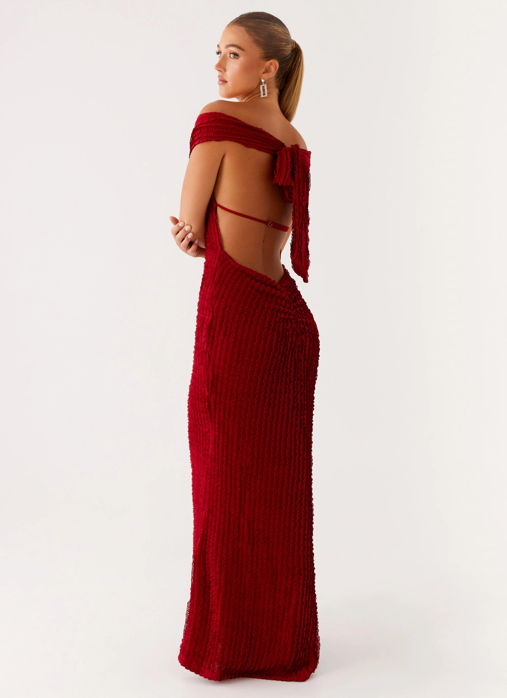 Comfort Mode Chilly Wear Chantelle Maxi Dress - Red