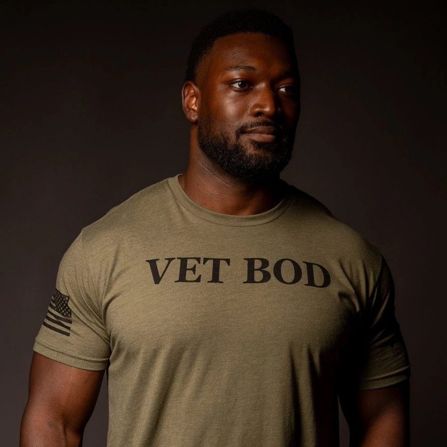 Vet Bod T-Shirt - Military Green Lightweight Weave Summer Casual