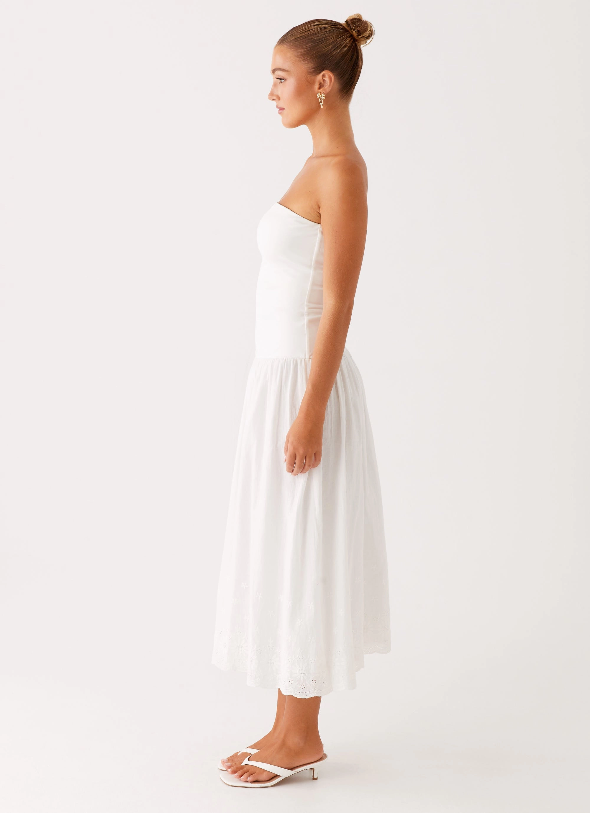 Cherry Skies Midi Dress - White City Rhythm Care-Instructions-Included