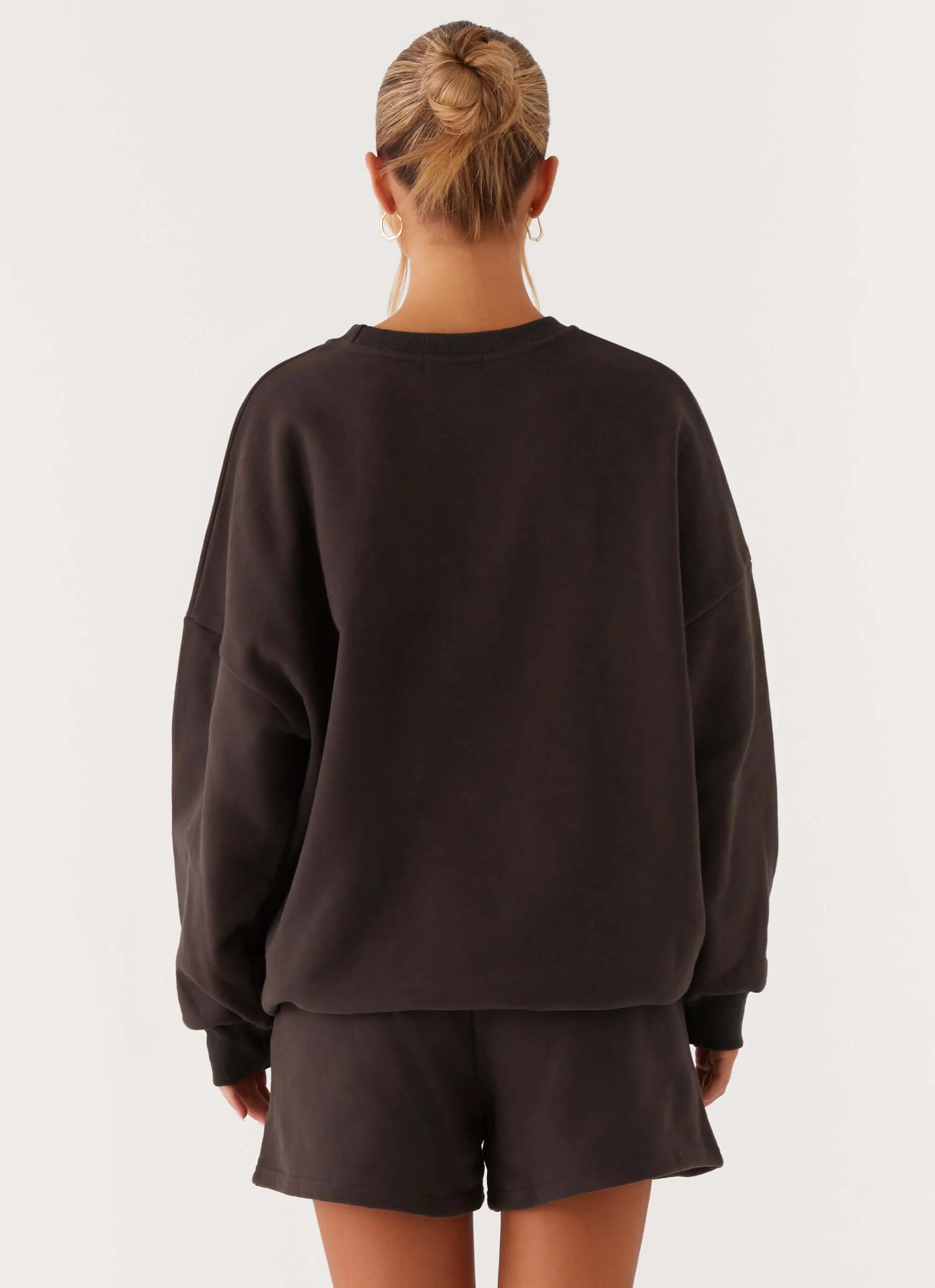 Hope Resistant Shell Signature Oversized Sweatshirt - Charcoal