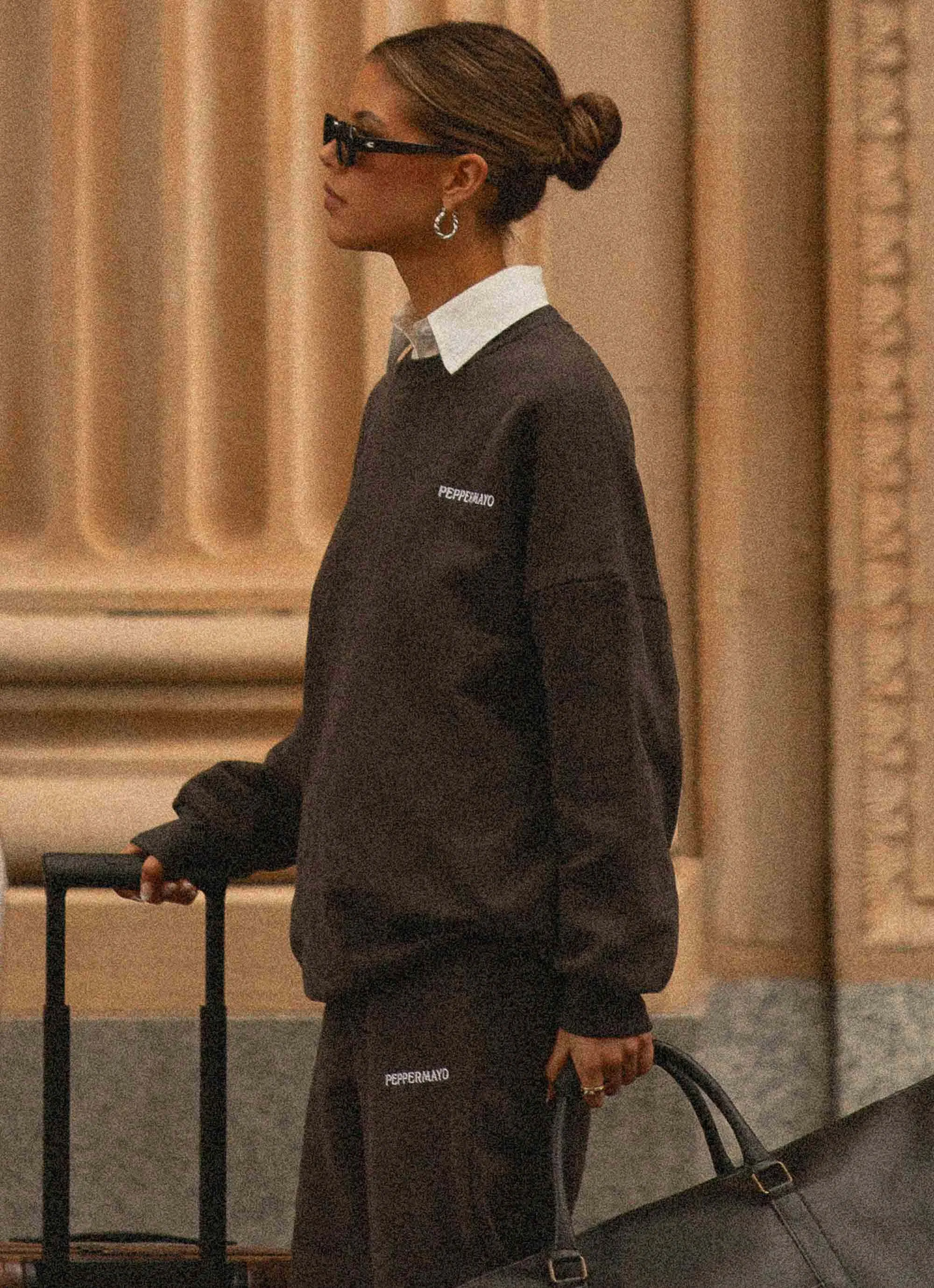 Signature Oversized Sweatshirt - Charcoal Rainy Season