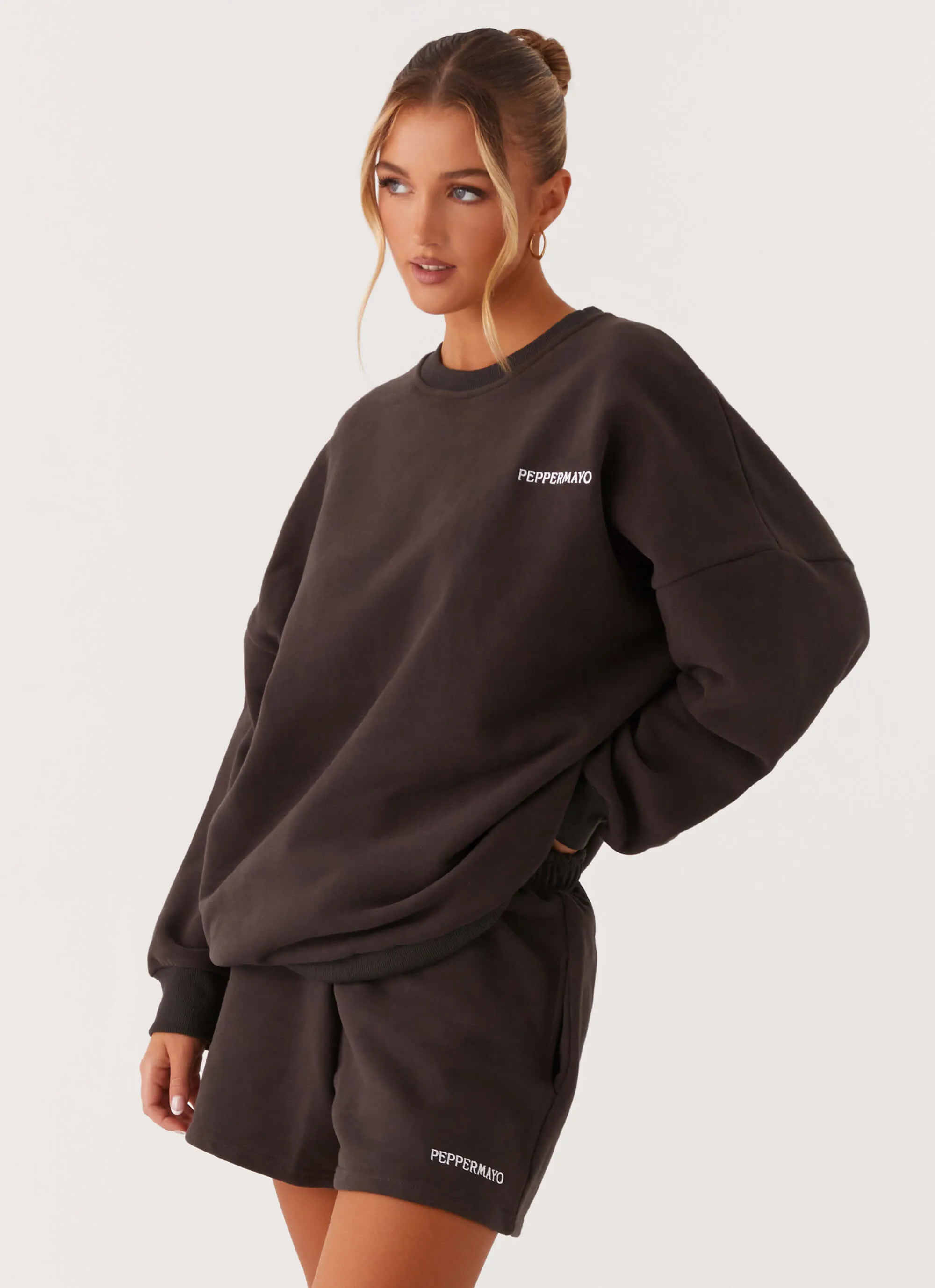 Signature Oversized Sweatshirt - Charcoal train journey Fresh Function