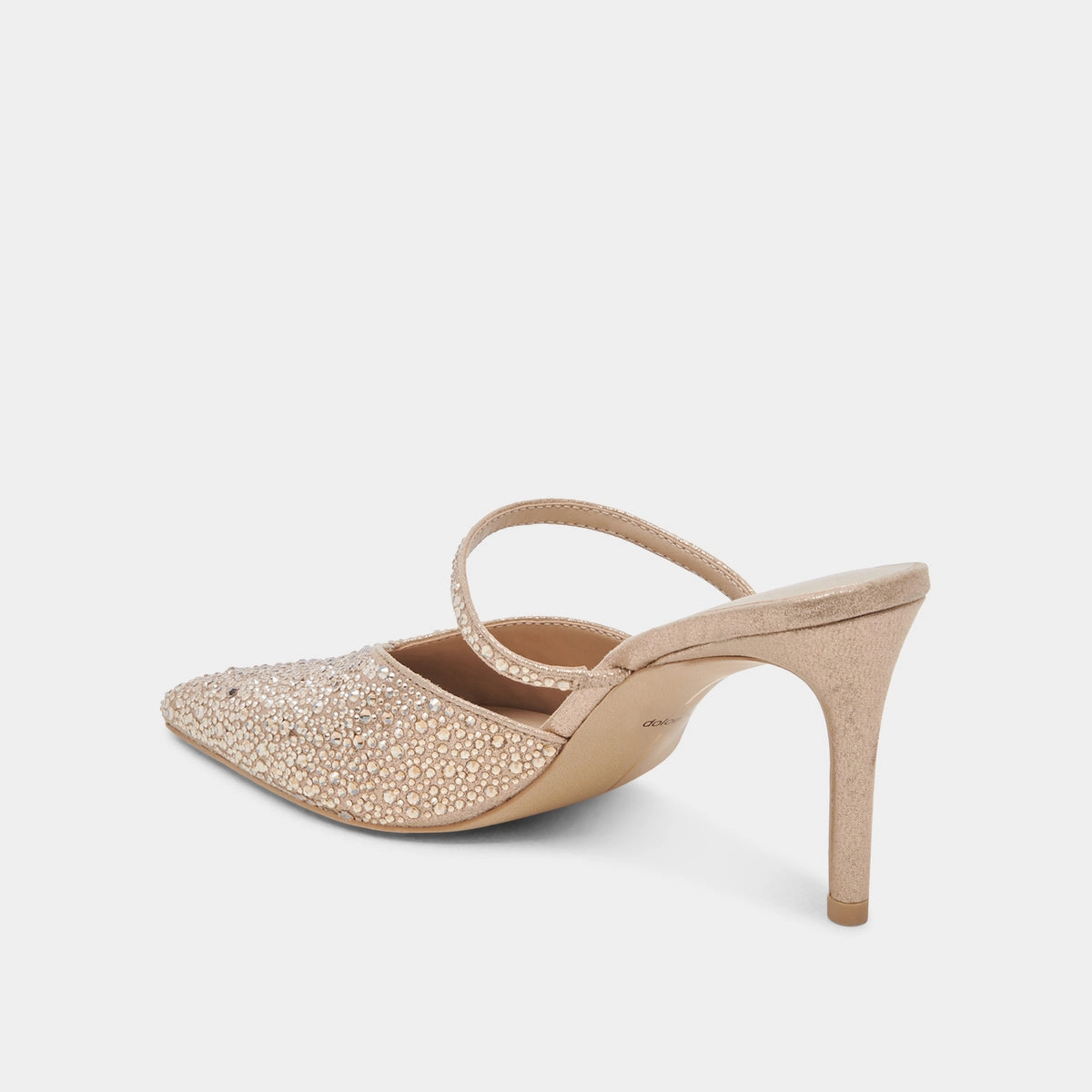 Smart High Heels Dolce Vita Kanika Crystal Heels in Light Gold Fabric