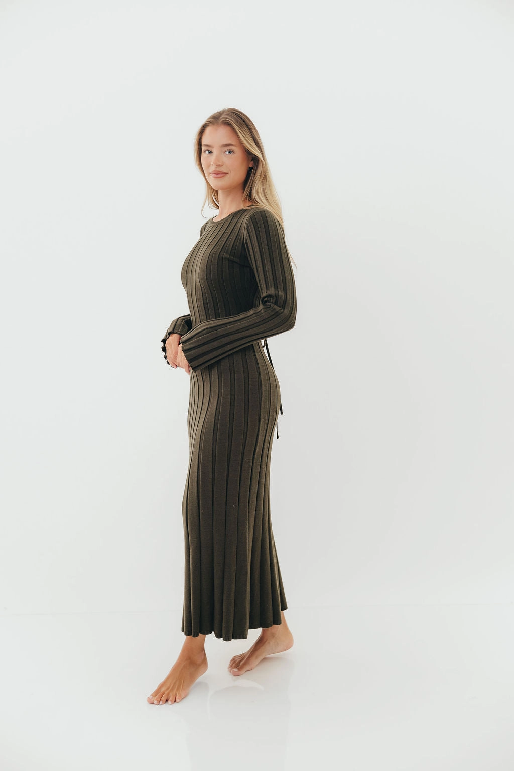 Colette Luxe Maxi Dress in Dark Evergreen Smart Comfort