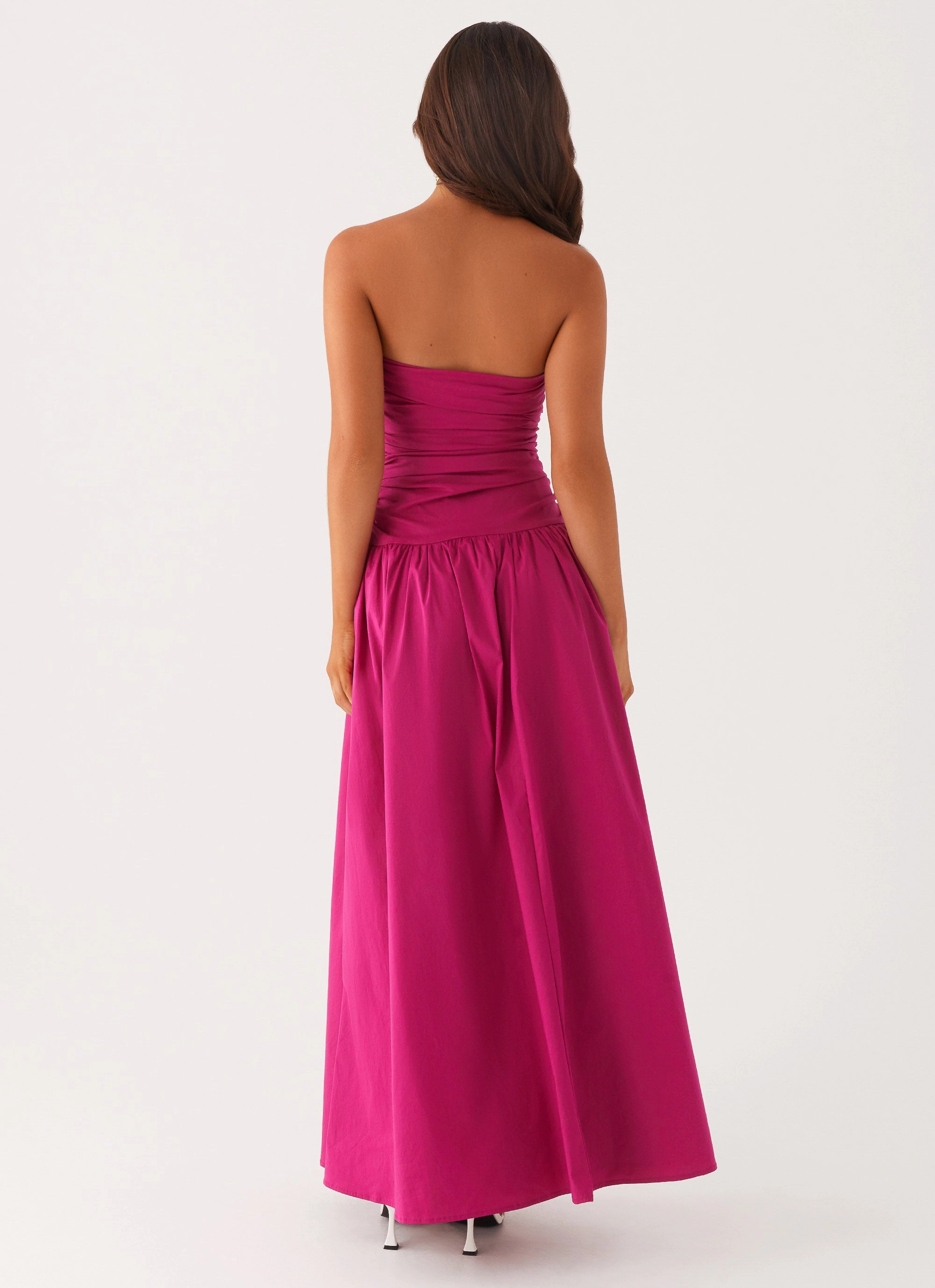 Elegant Silhouette Carmel Maxi Dress - Fuchsia