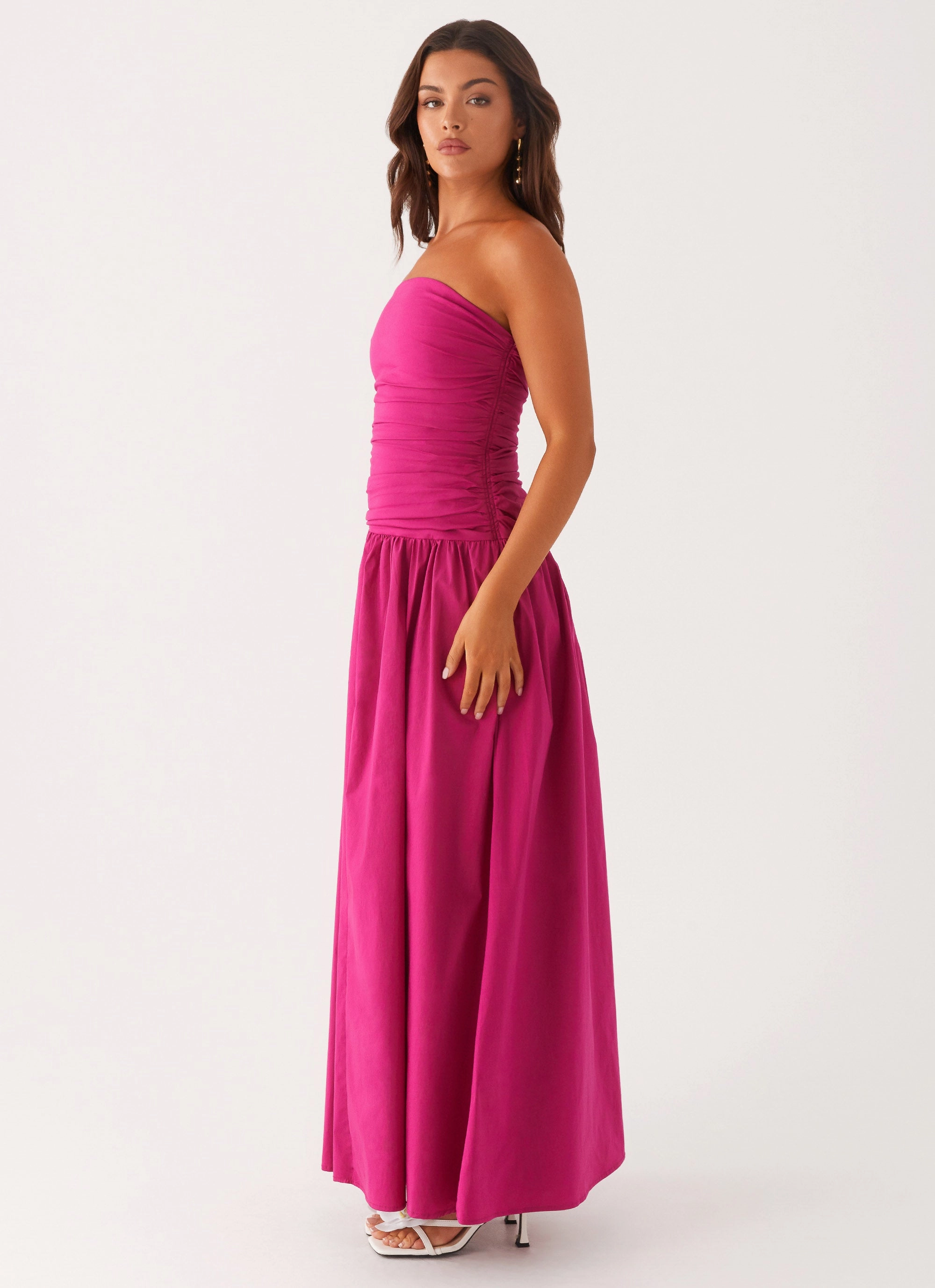 french chic Carmel Maxi Dress - Fuchsia