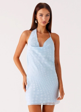 About Today Mini Dress - Blue Soft Colorway