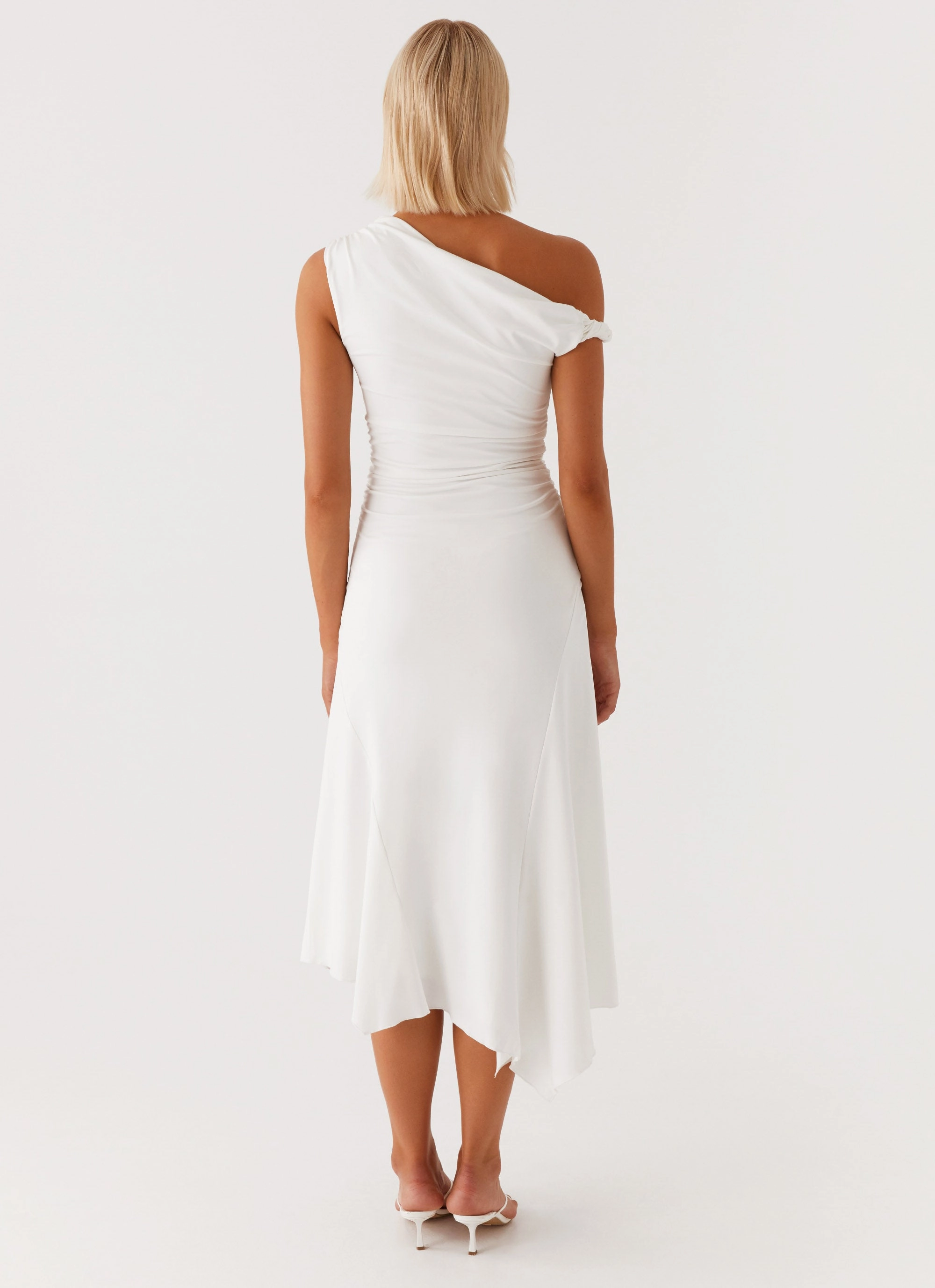 Byron Midi Dress - White Knit Cool Smooth Layering