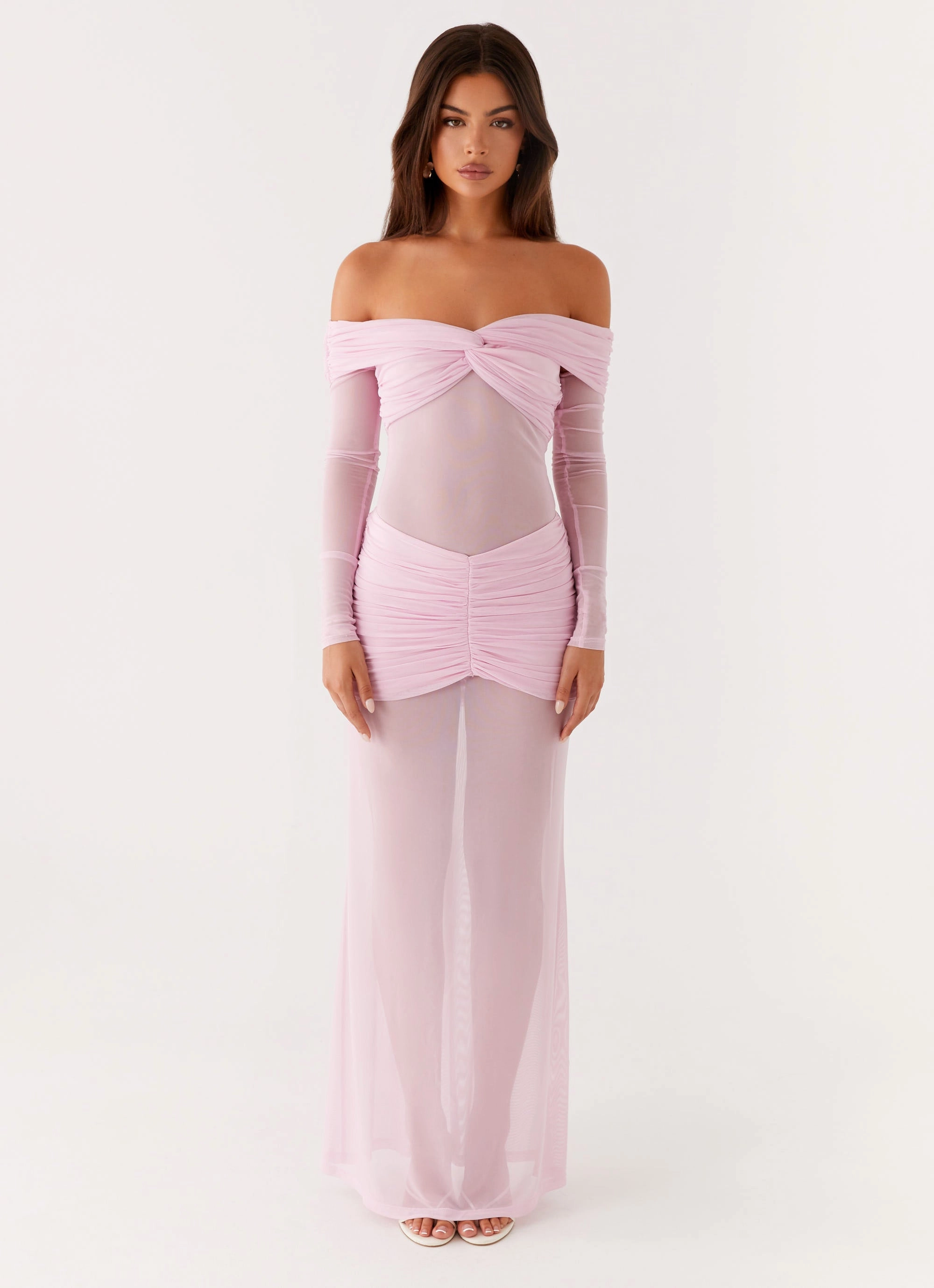 Alter Ego Maxi Dress - Pink Formal Style Breathable-Lining