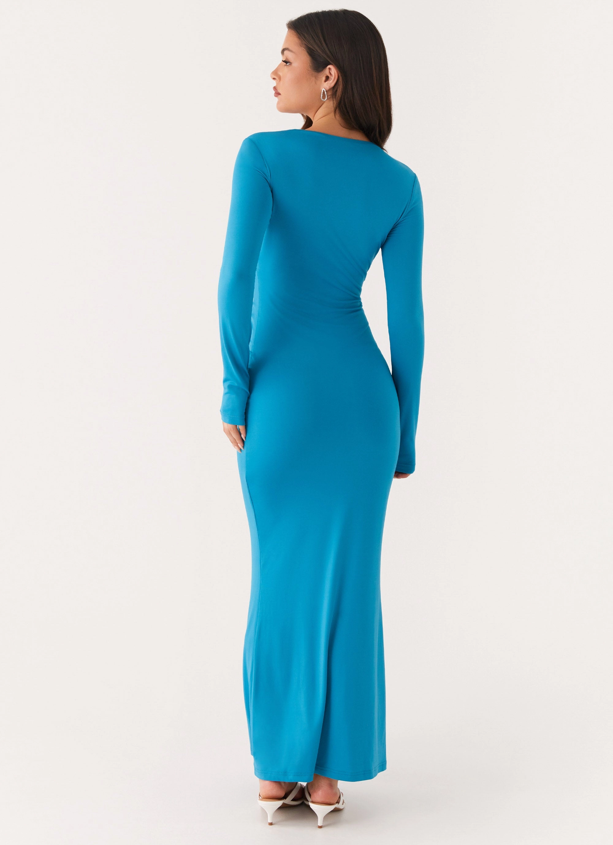 Relaxing Style Miesha Long Sleeve Maxi Dress - Blue