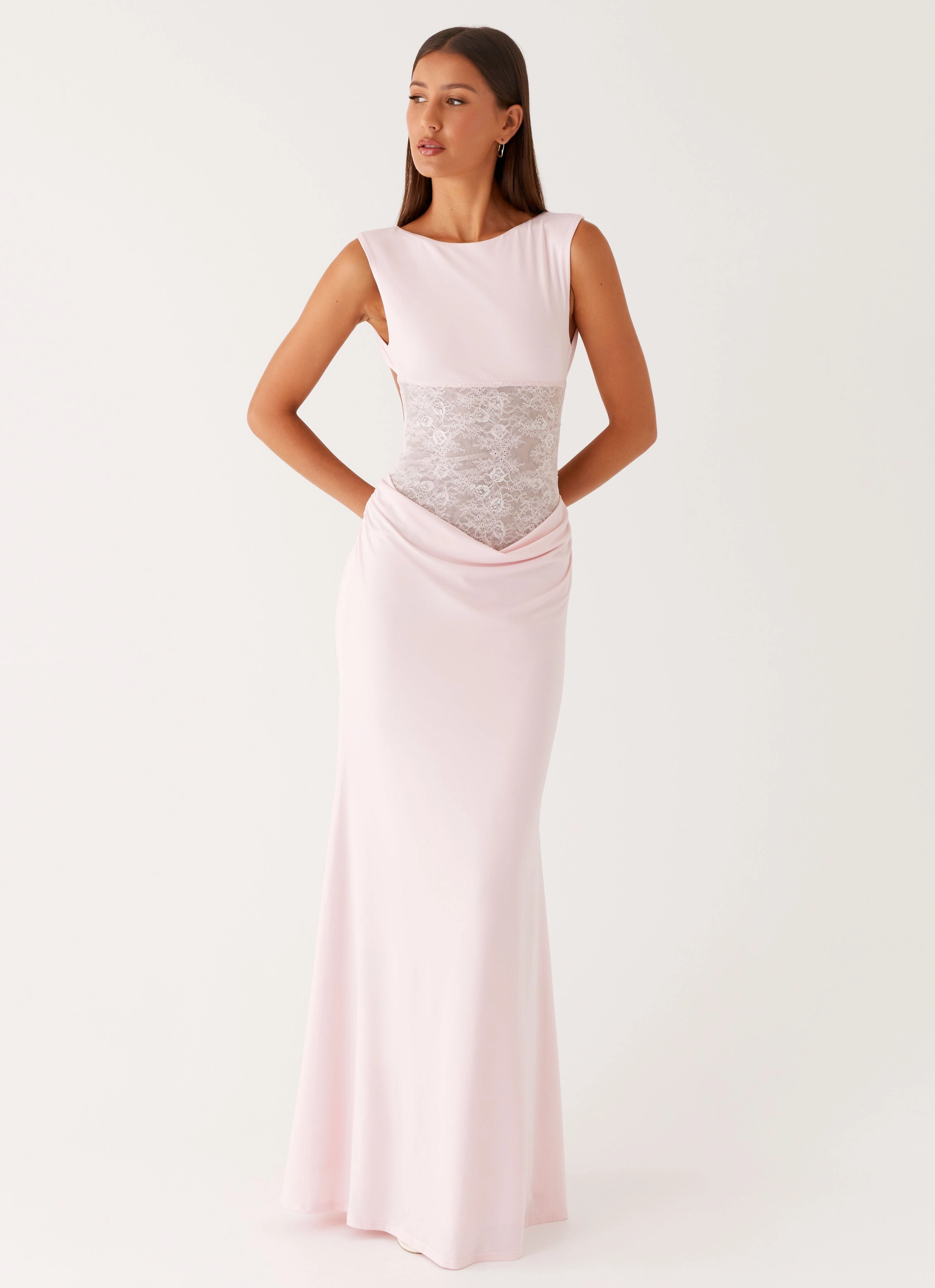 Love Tease Maxi Dress - Baby Pink Chill Edge Elegant Vibe
