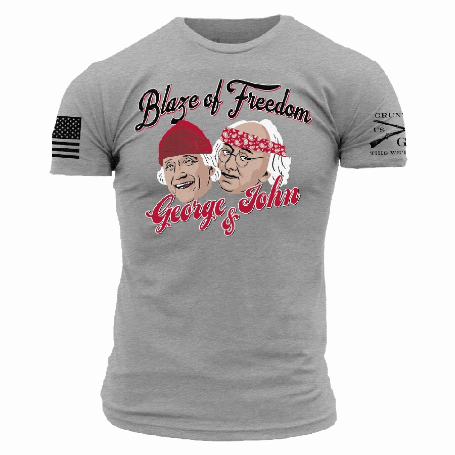 Blaze of Freedom T-Shirt - Dark Heather Gray yoga clothing Performance Comfort