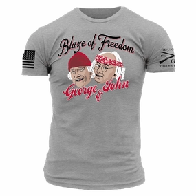Blaze of Freedom T-Shirt - Dark Heather Gray yoga clothing Performance Comfort