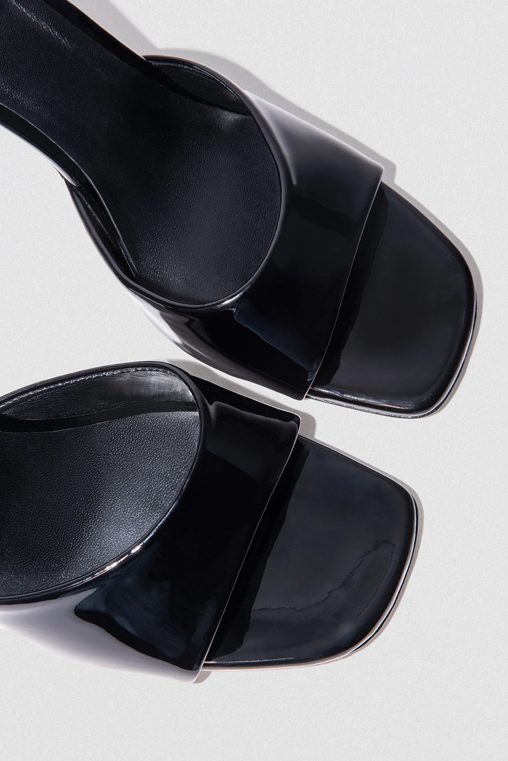 Michele Black Patent Leather Wide Heel Pumps Smooth Style