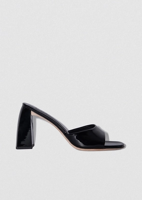 Michele Black Patent Leather Trendy Boots