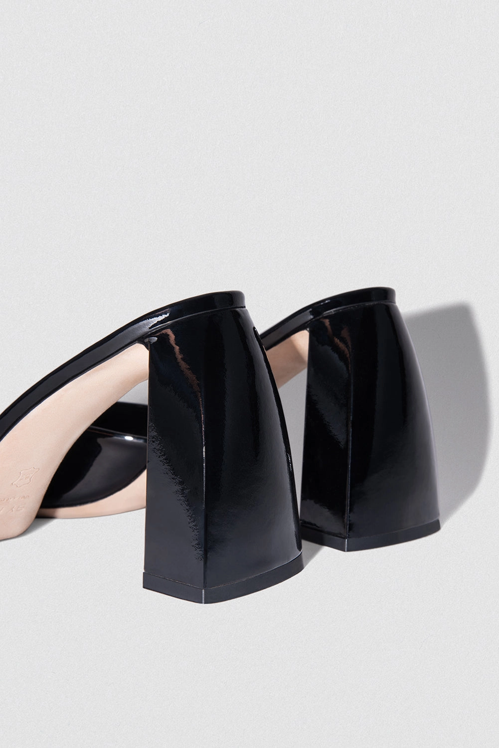 Sharp Look Luxe Boots with Heels Michele Black Patent Leather