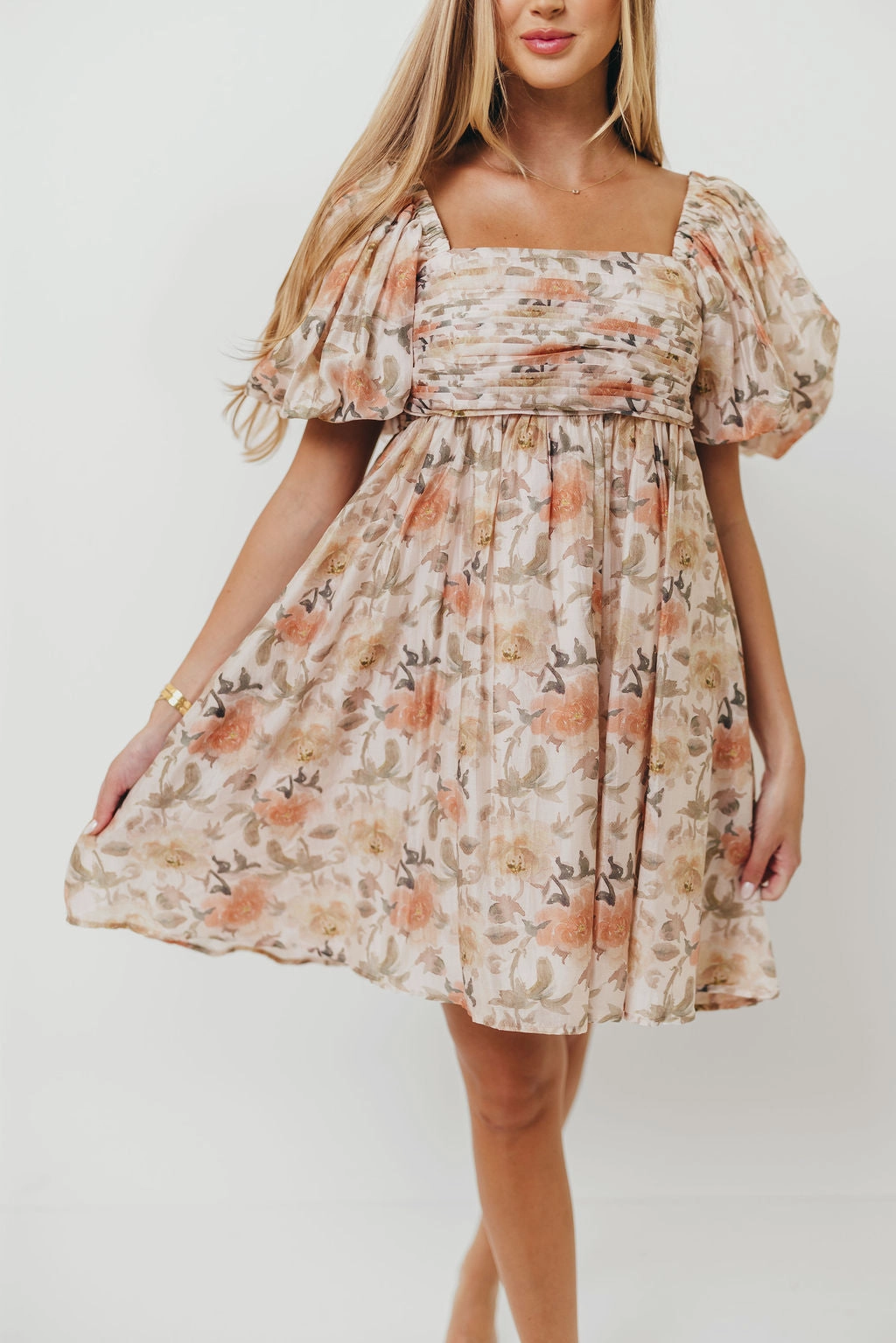 Sandrine Mini Dress in Floral Japan Cool Fall Layer