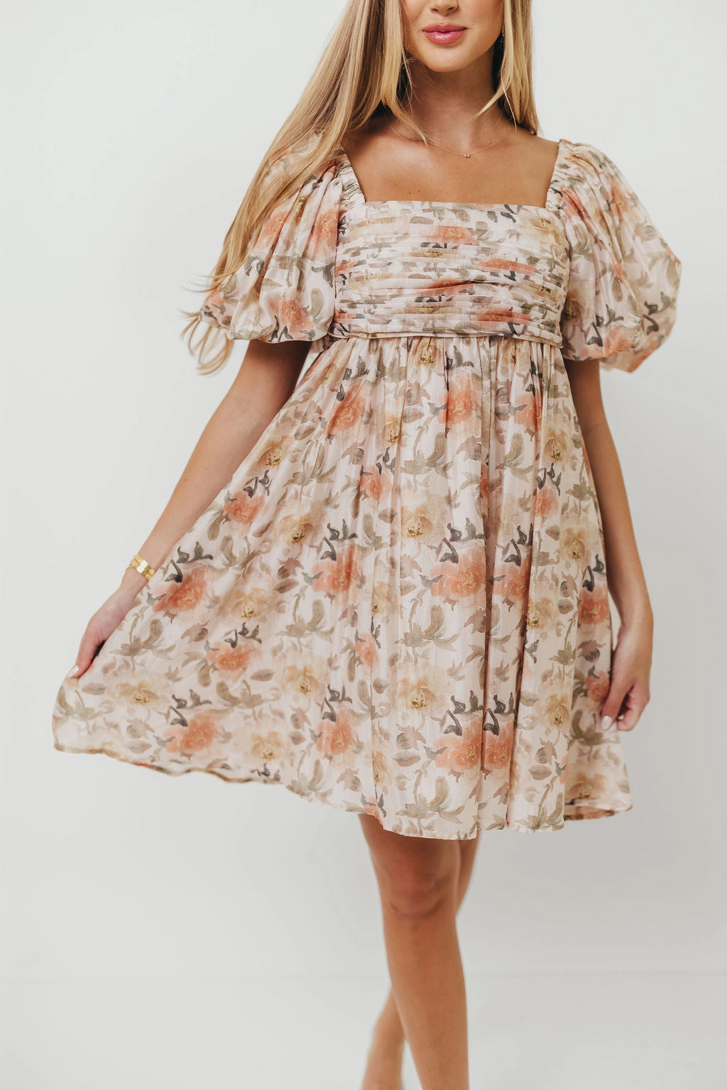 Minimalist Style Sandrine Mini Dress in Floral