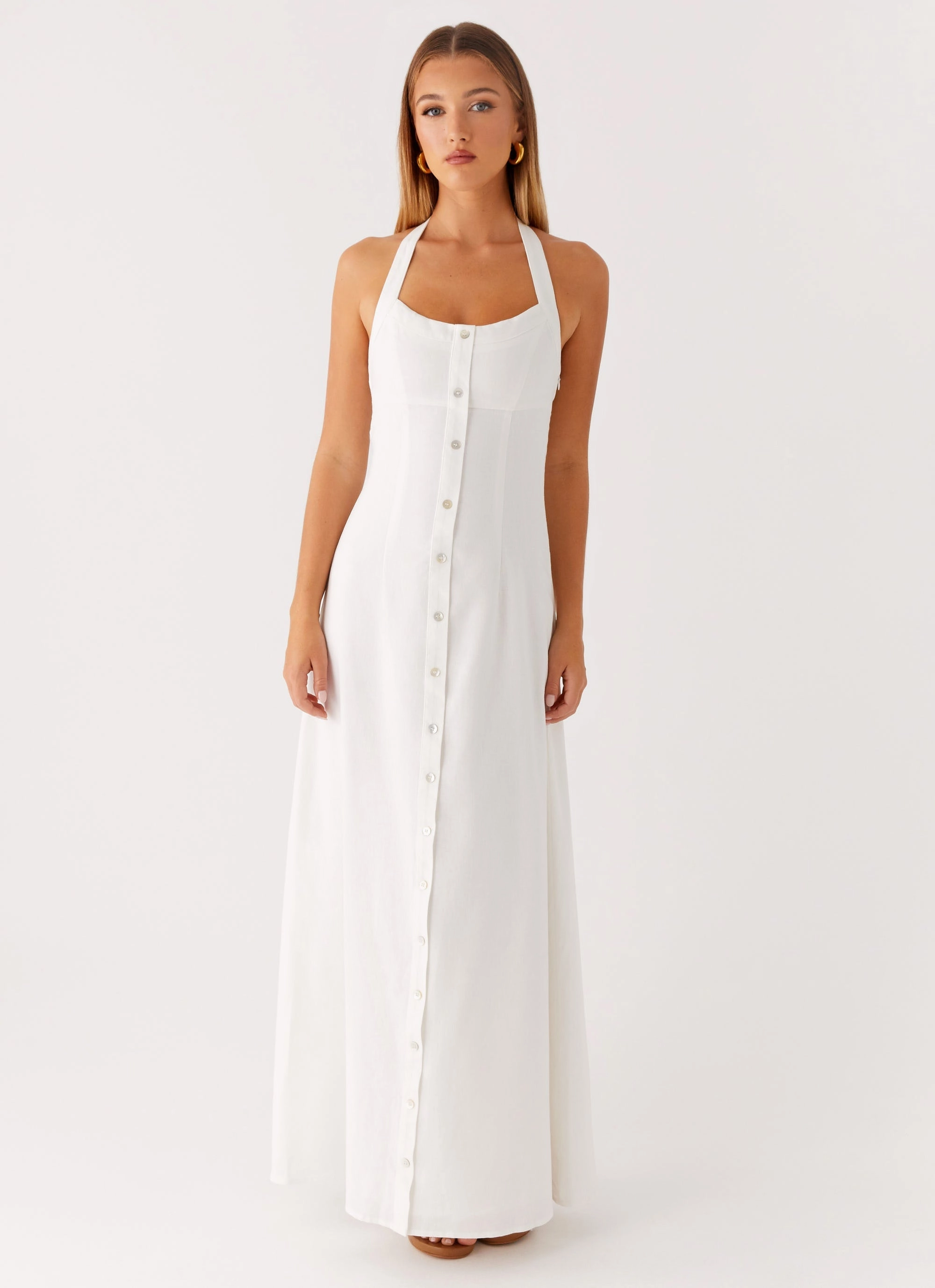 Life Soft Travel Option Jovanni Maxi Dress - White