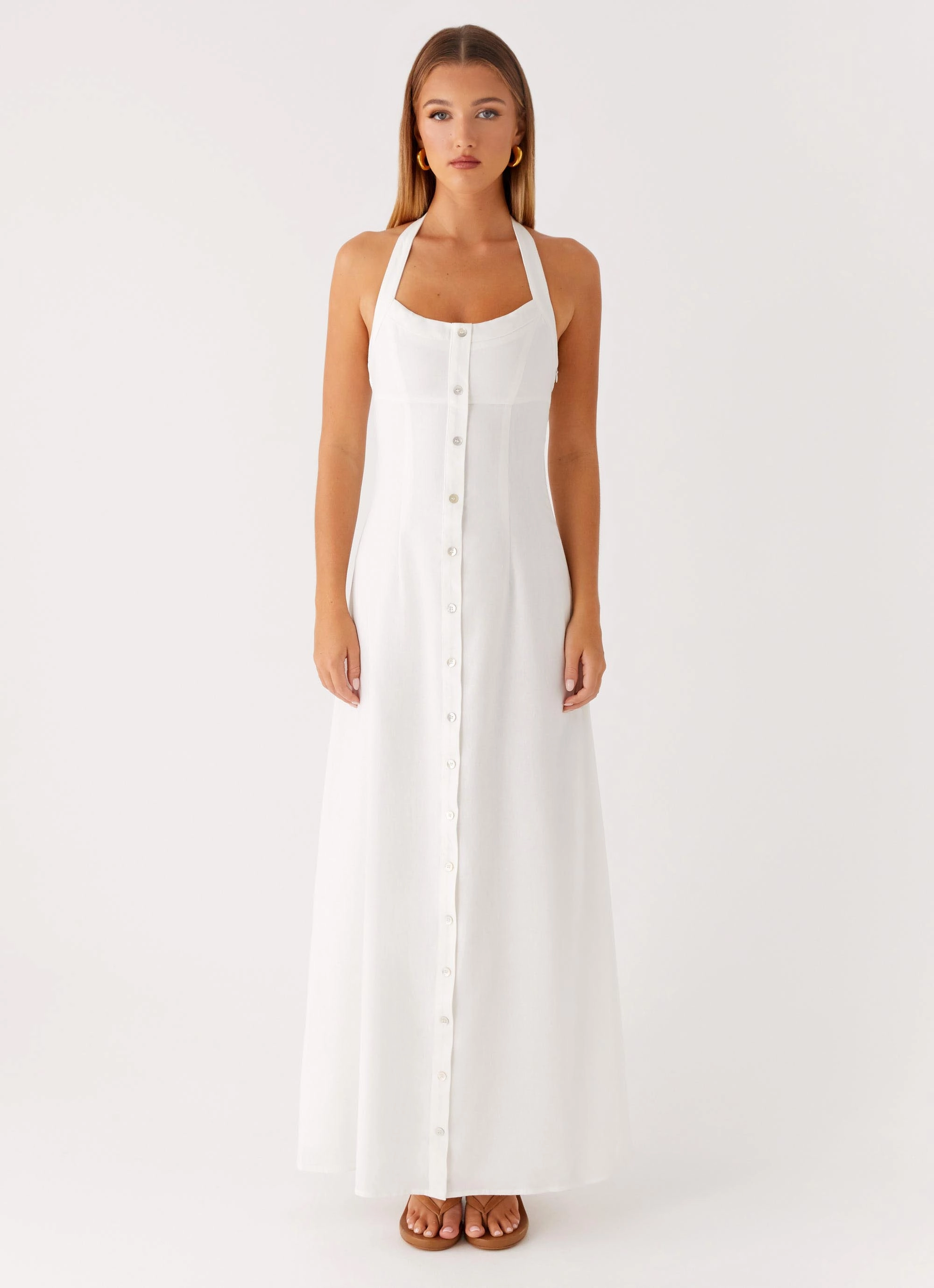 Jovanni Maxi Dress - White Mood Flex Sporty-Look