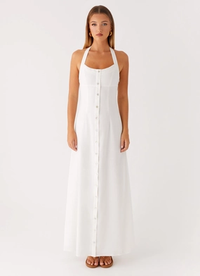 Jovanni Maxi Dress - White Mood Flex Sporty-Look