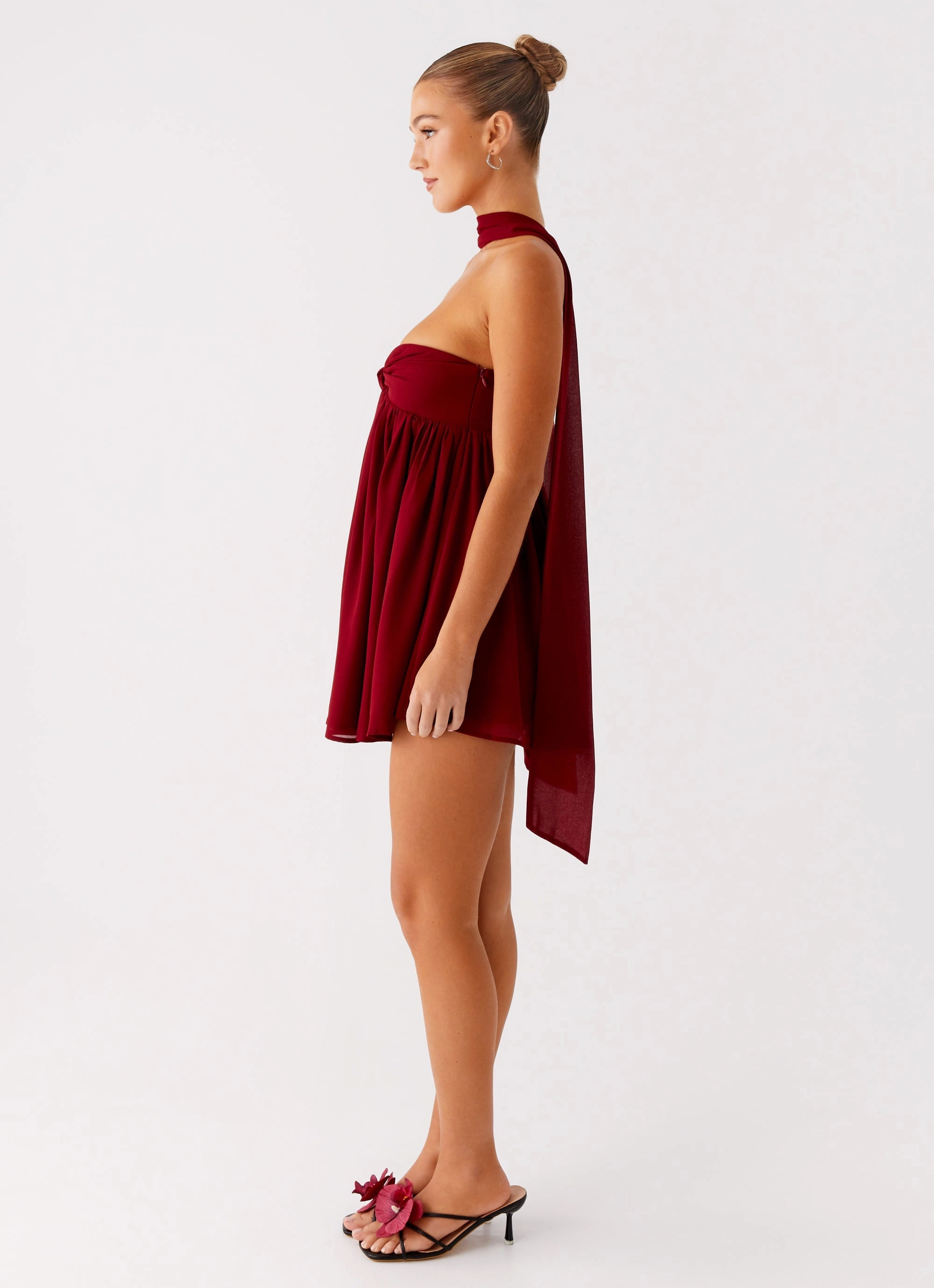 Saturn Mini Dress - Maroon Classic Comfort Comfy and Relaxed