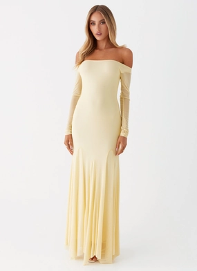Maribel Maxi Dress - Yellow Perfectly Crafted Bold Look