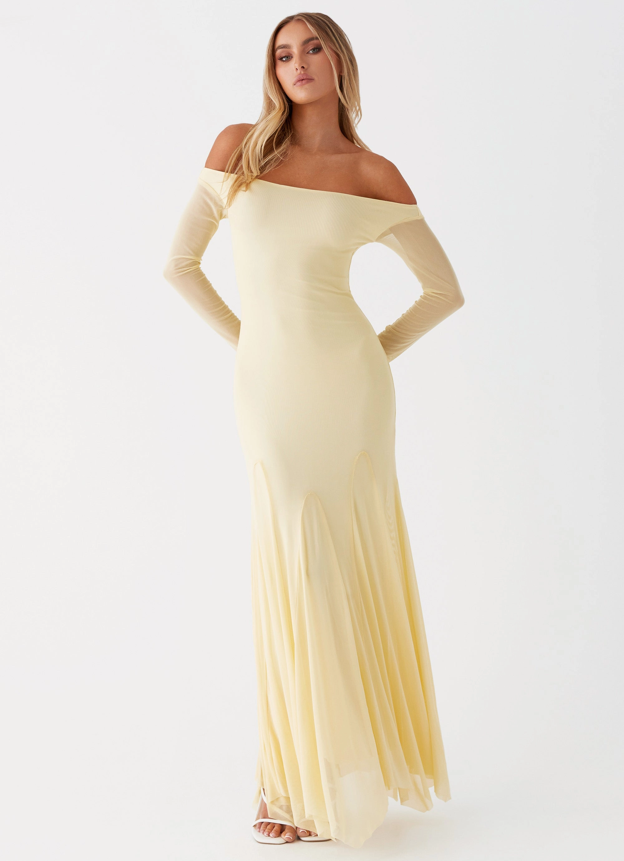 Maribel Maxi Dress - Yellow Tie-Detail