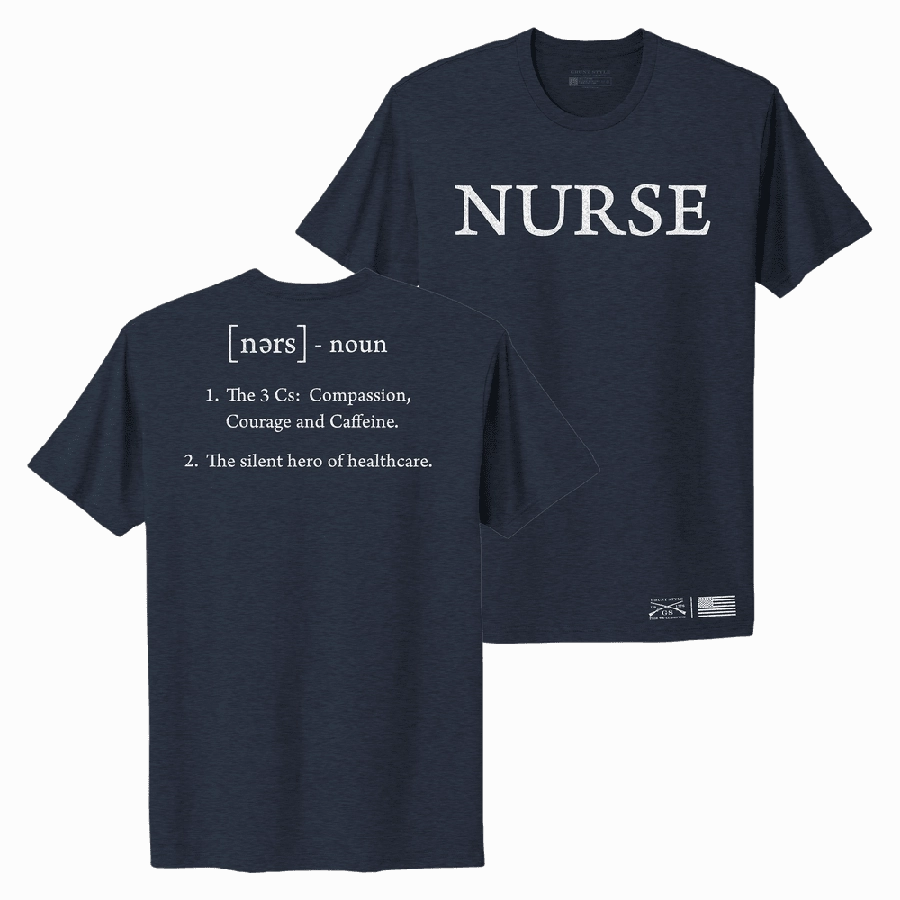Soft Stretch Fit Women's Nurse Defined Boyfriend Fit T-Shirt - Midnight Navy