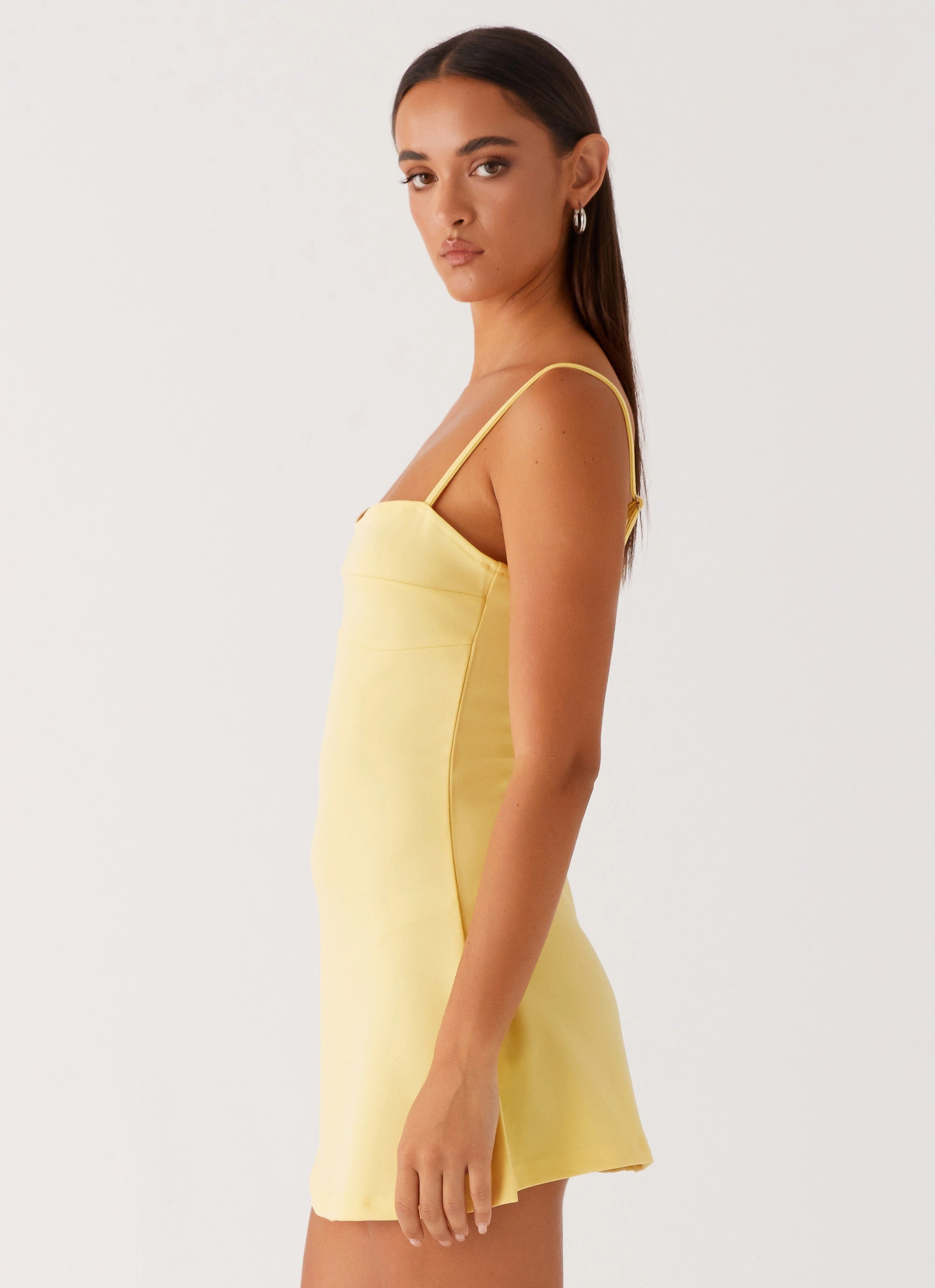 Elegant Charm Cindy Mini Dress - Yellow