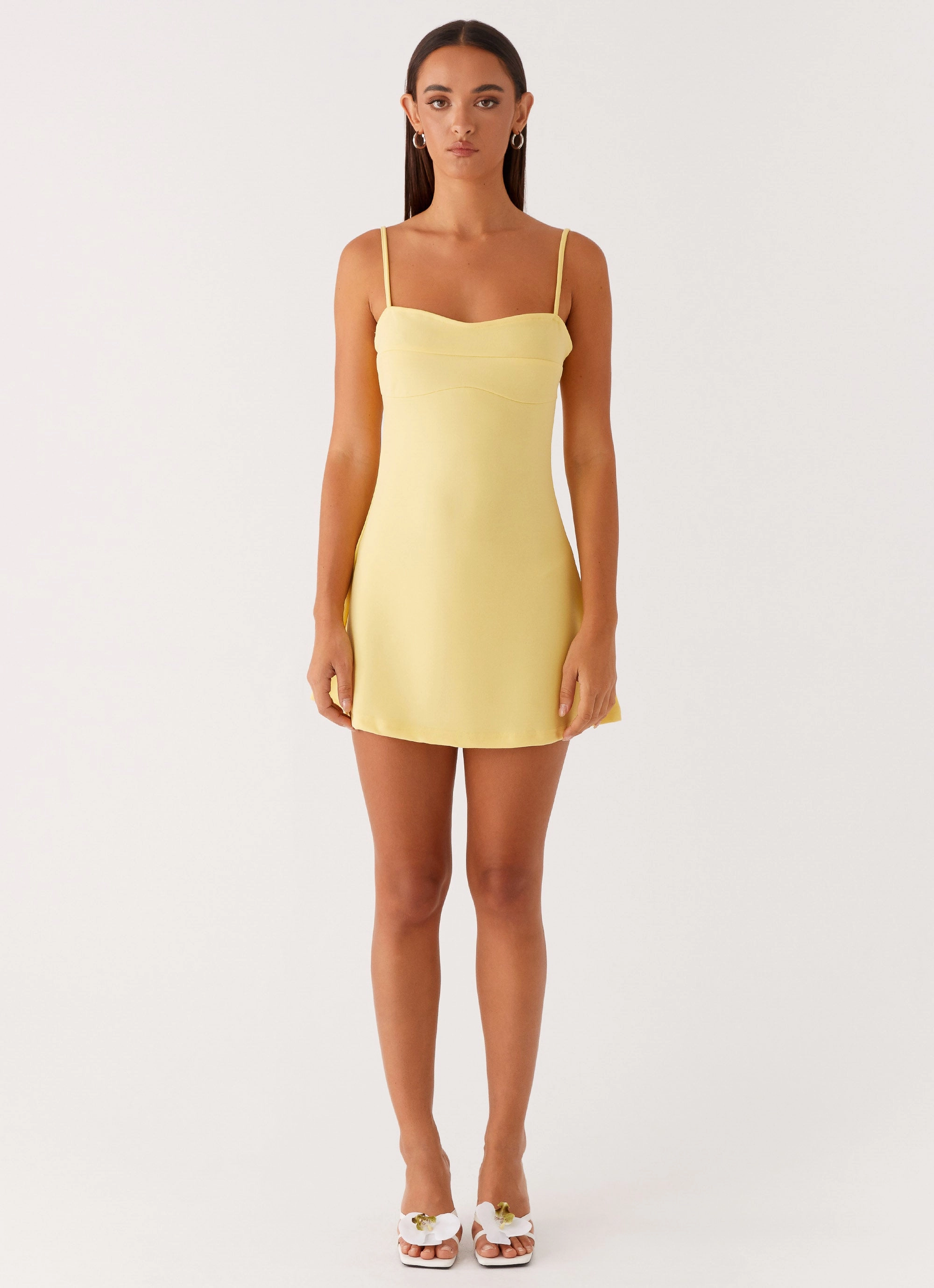 Hand-Wash Walk Grace Cindy Mini Dress - Yellow